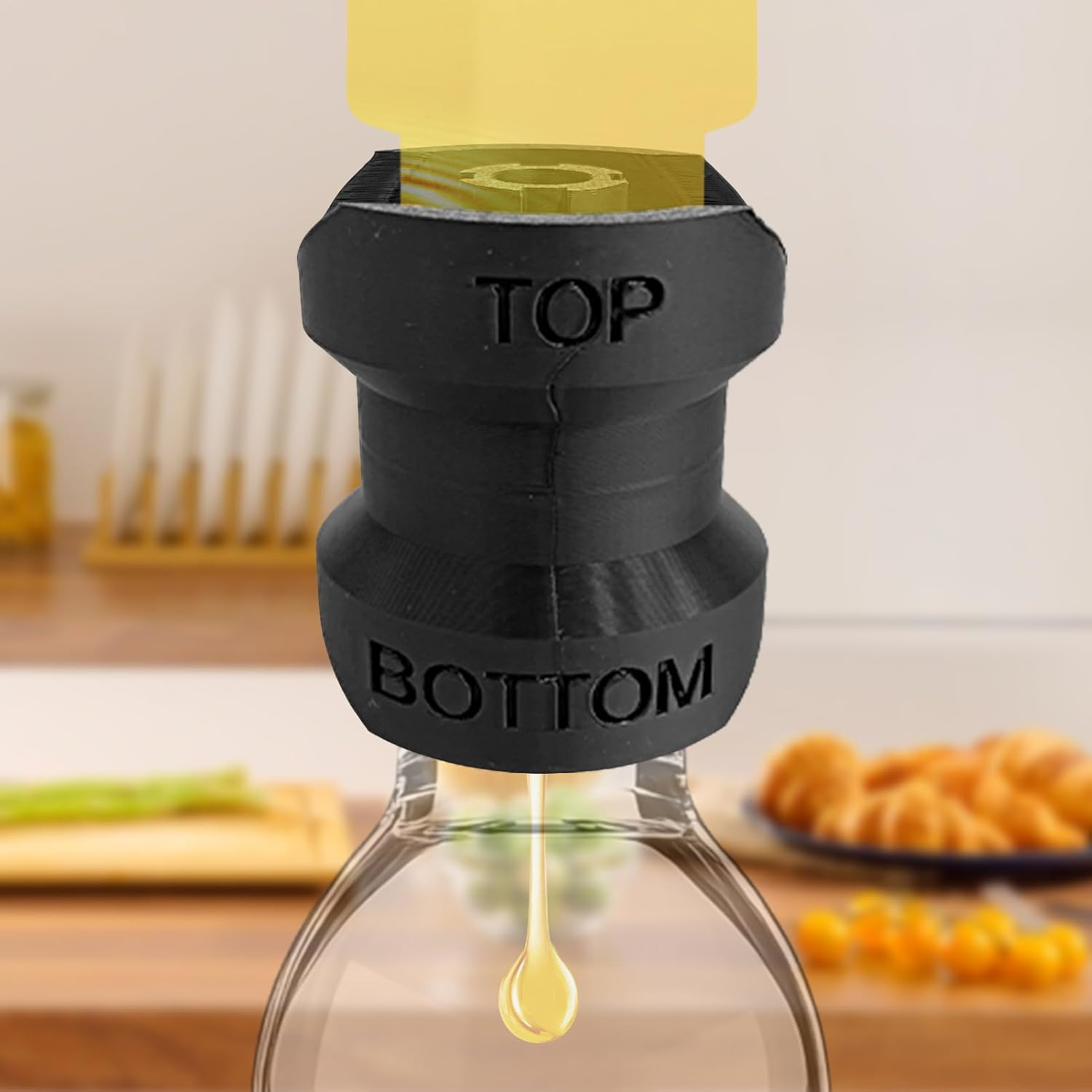 Inverted Bottle Lid - Home Liquid Transfer Adapter Bottle Lid - Reusable Household Gadgets Funnel-Shaped Tool for Kitchen Bathroom Soy Sauce Shower Gel Conditioner image number 3