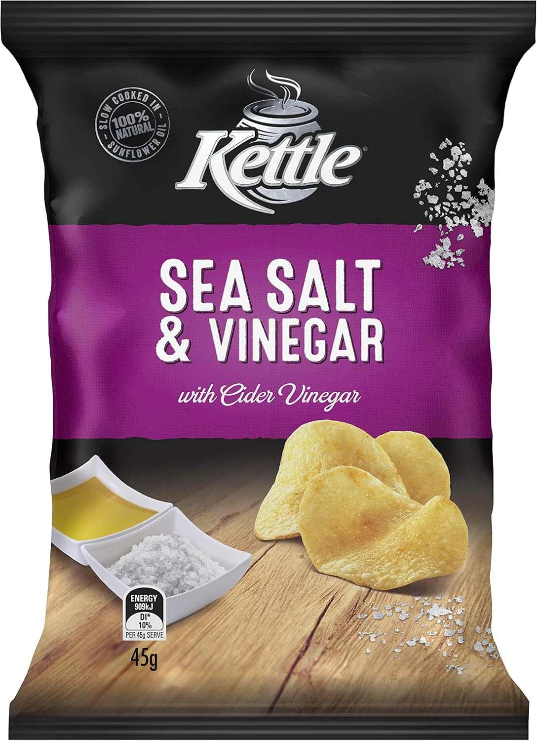 Kettle Chips Mit Meersalz Und Essig 45 G X 18