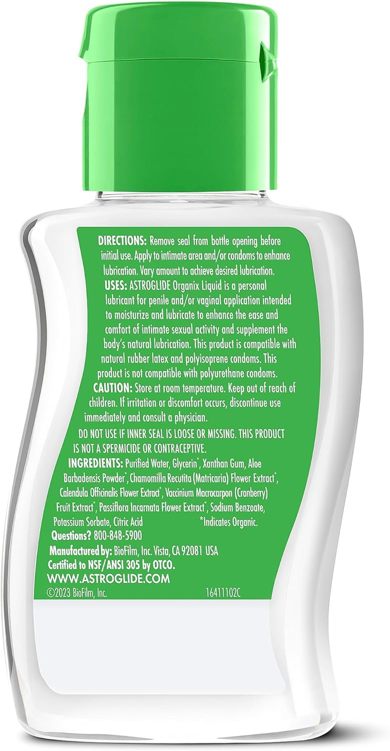Astroglide Natural Feel Liquid, Long-Lasting for Couples and Solo, Toy-Safe, Water Based for Easy Clean-Up, Travel-Friendly Size, 75Ml image number 1
