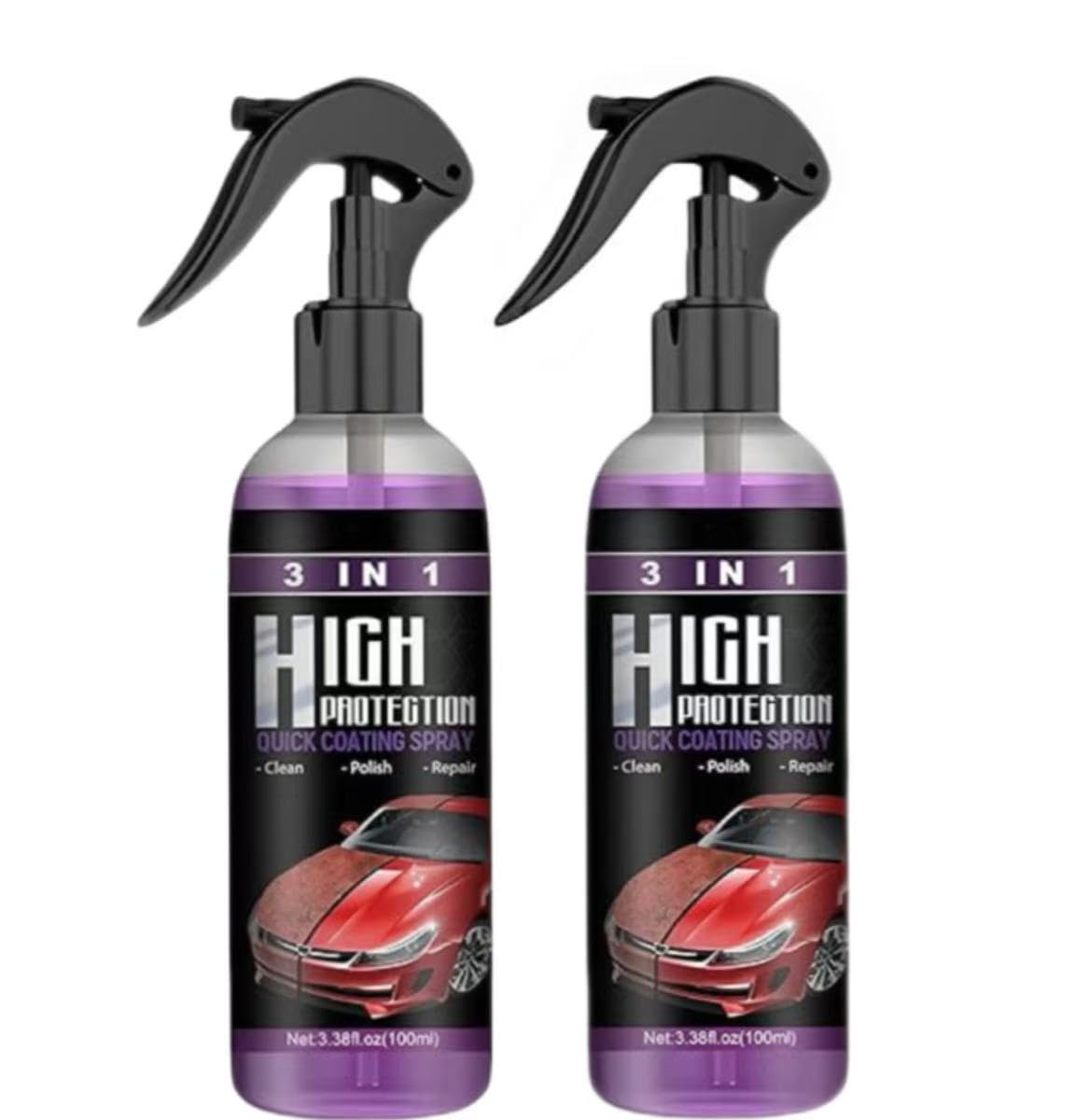Turbo Shine Nexa 3 in 1 High Protection Spray,Car Scratch Remover,Nexa Turbo Shine Nano Repair & Protective Coating, Fast Turbos Spray Paint for Cars, Metald and Tools (2PCS)