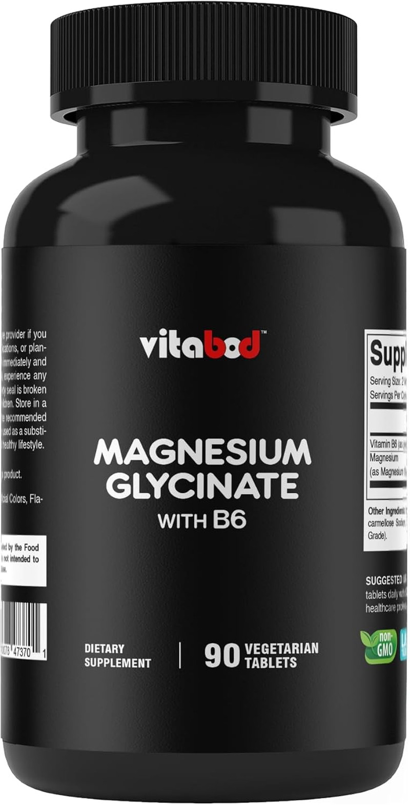 Magnesium Glycinate 10000 Mg per Serving - 90 Vegetarian Tablets - (Equal to 300Mg Magnesium) - Pure Magnesium Supplement - Chelated Form - Supports Muscle, Joint, and Heart Health