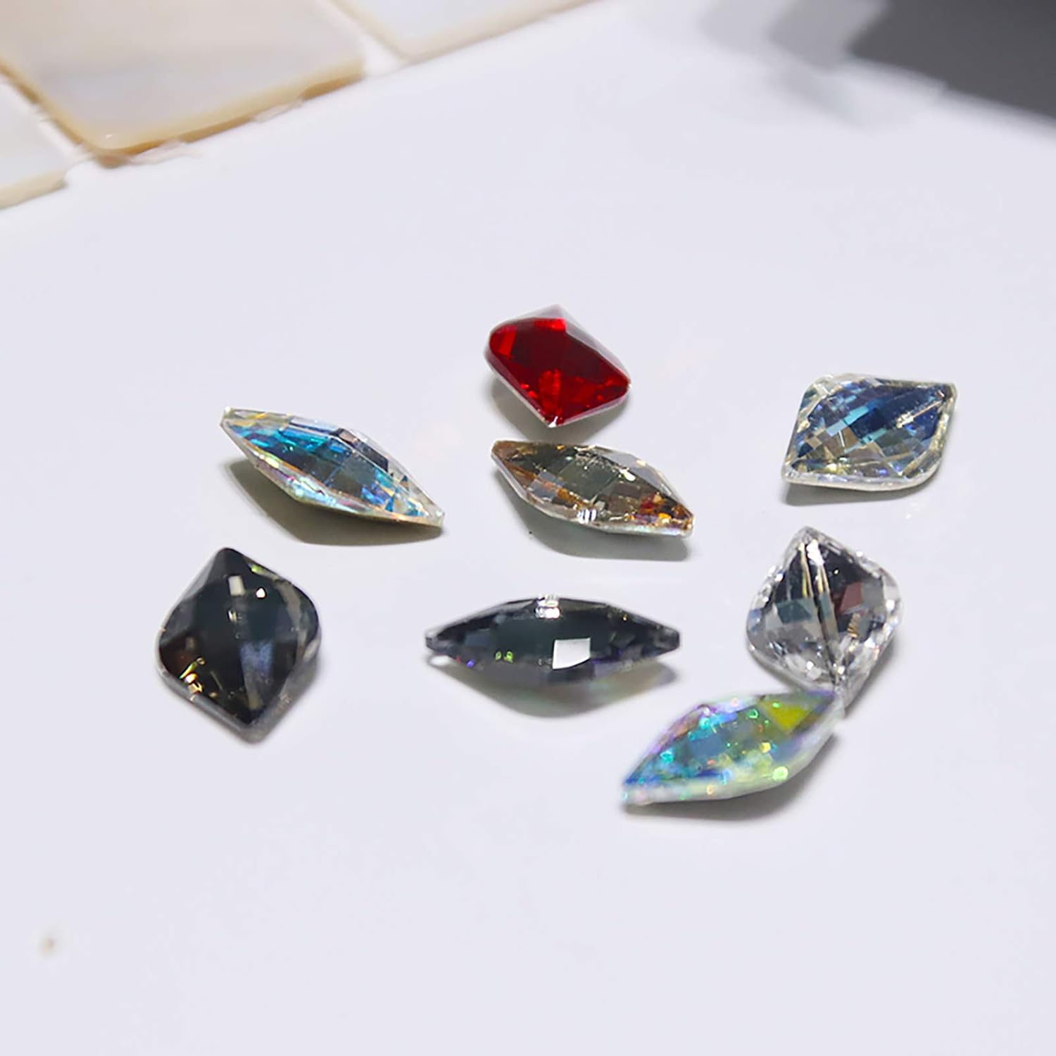 2 Grains Nail Art Rhinestones Nail Gemstone Rhinestone Decorative Nail DIY Sharp Bottom Crystal Diamond Black