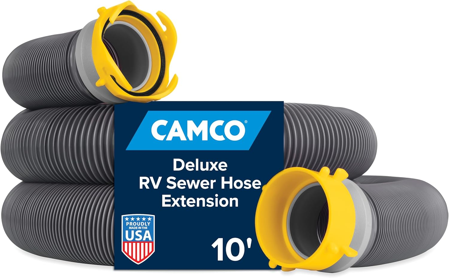Camco 39666 Deluxe 20' Sewer Hose Kit with Swivel Fittings and Wye Connector - Ready to Use Kit Complete with Sewer Wye and Elbow Fittings, Hoses, and Storage Caps image number 5