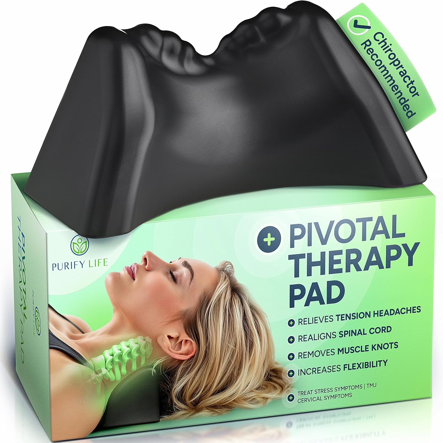 Purify Life Occipital Release Tool for Pivotal Therapy - Cervical Traction Neck Pillow - Lumbar Dysfunction, TMJ, Neck or Shoulder Pain Relief, Soft Tissue, Spinal Alignment, and Tension Headaches image number 5