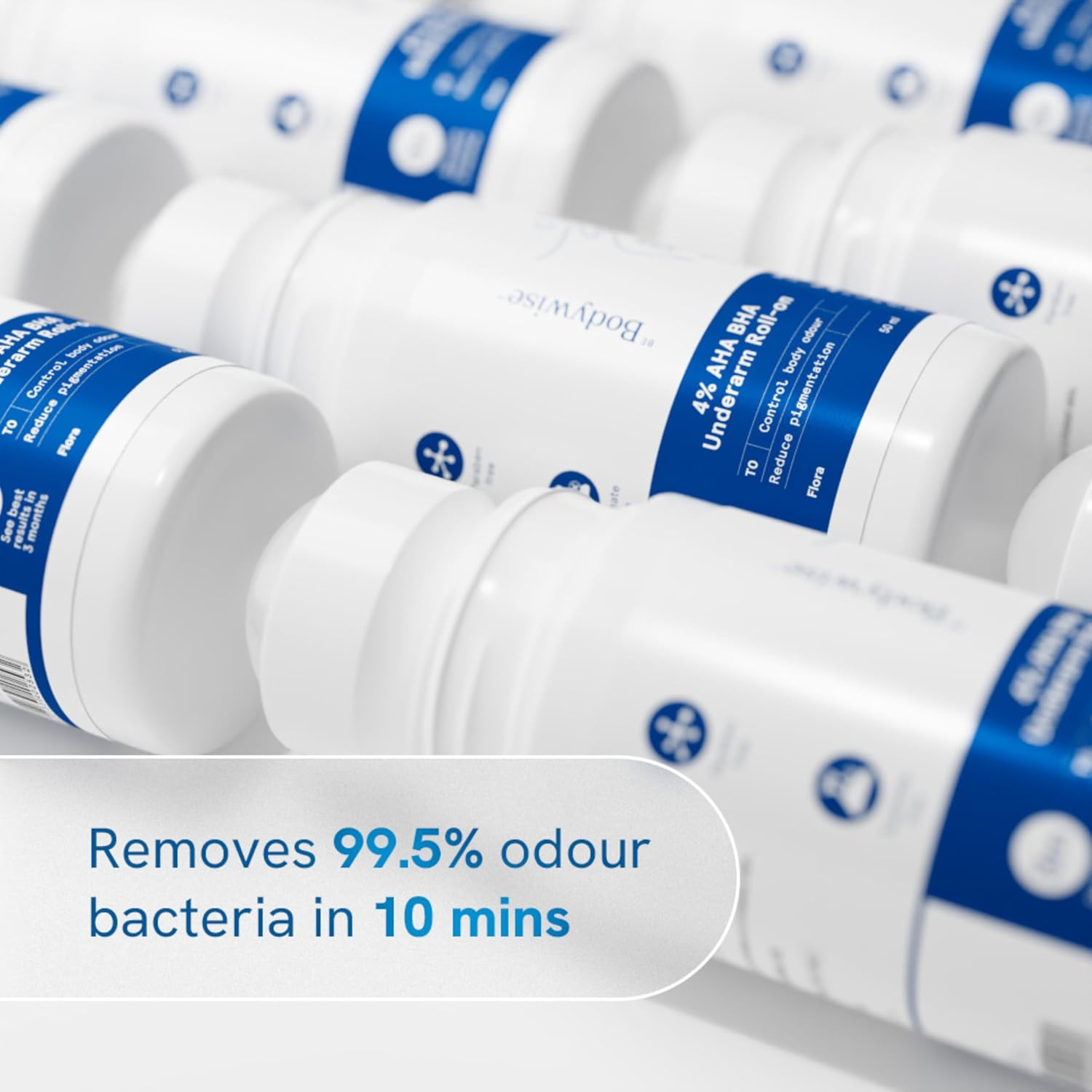 Be Bodywise 4% AHA BHA Underarm Roll on | Fragrance Free | with 1% Mandelic Acid | Prevents Body Odour, Kills Bacteria | Alcohol & Aluminum Free | Suitable for Sensitive Skin | 50Ml image number 1