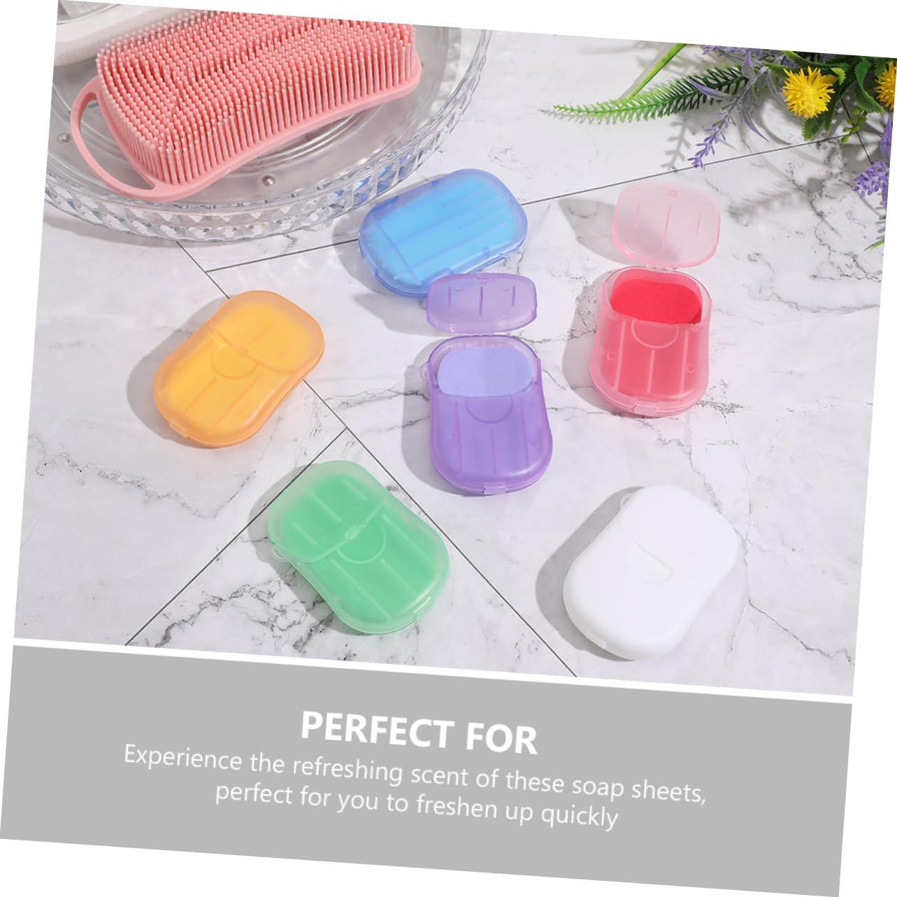 WESIEVYA 12 Boxes Portable Soap Paper Sheets for Travel Hiking Camping Lightweight Hand Soap Sheets with Multiple Fragrances for Outdoor Hand Cleaning and Toilet Use image number 1