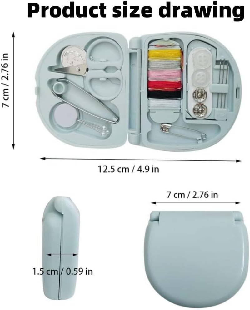 2 Pieces Mini Travel Sewing Kit Basic Portable Emergency Sewing Repair Kit in Bulk with Threads Scissors Needles for Beginner image number 1