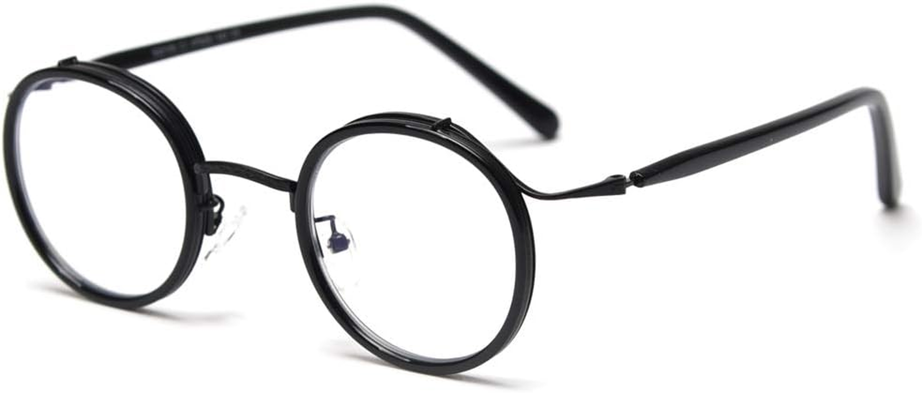 Kachawoo Retro Style Vintage round Glasses Frame Acetate Clear Lens Optical Eyewear