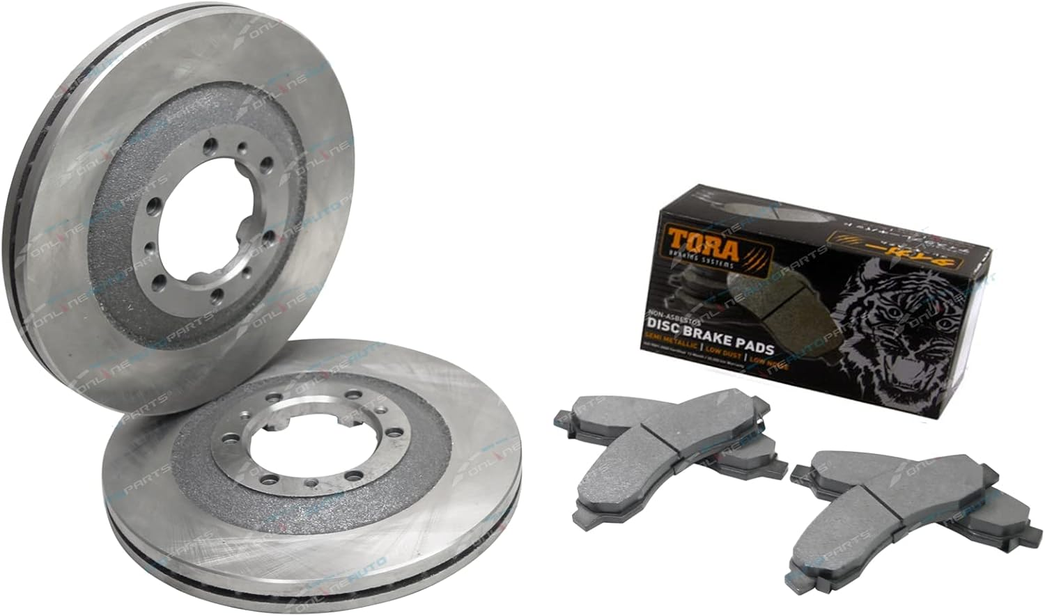 2 X Front Disc Rotor + Brake Pads for Great Wall V200 V240 X240 K2 CC RWD 4X4 - Set 2009 2010 2011 2012 2013 2014 2015 2016 2017 image number 2