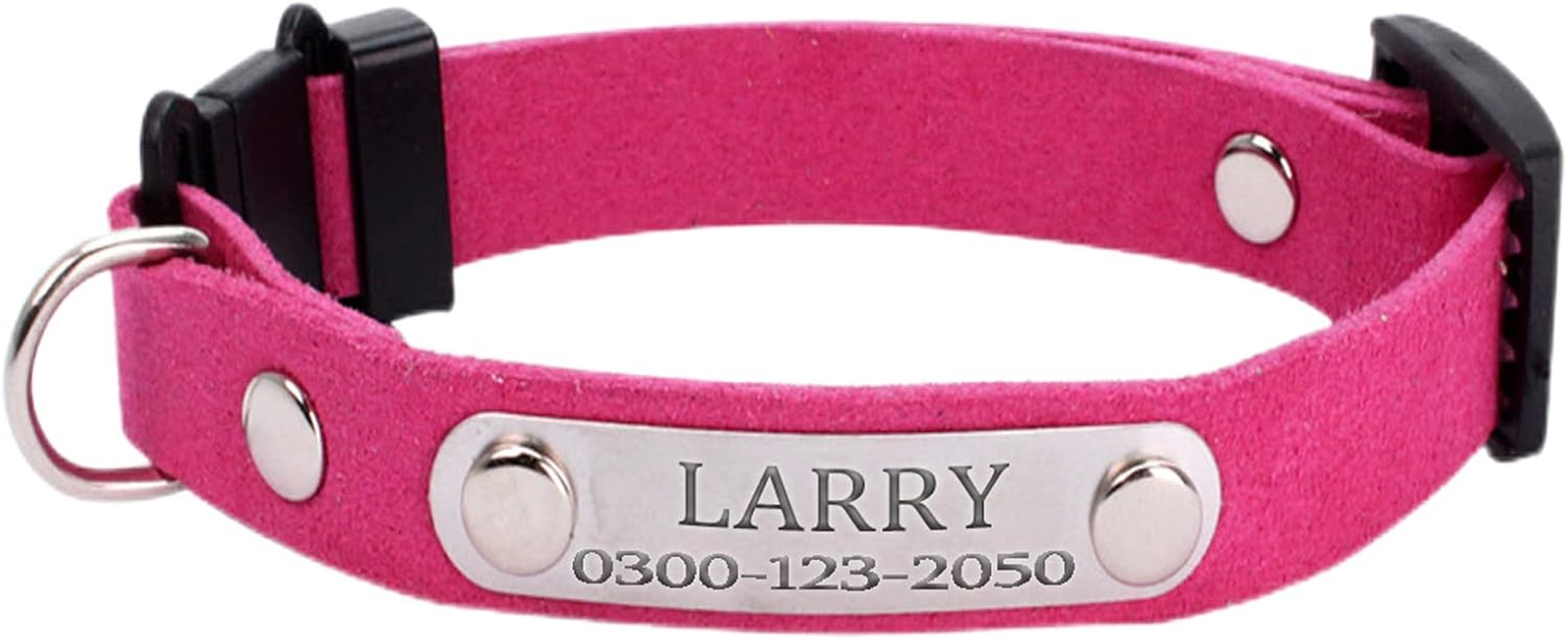 Yonsbox Personalized anti Strangulation Kitten Cat Collars with Bell Breakaway Quick Release Custom Engraved Cat Collar with Name Tag Adjustable Cute Cat Collars for Male Female Boy Girl Cats image number 4