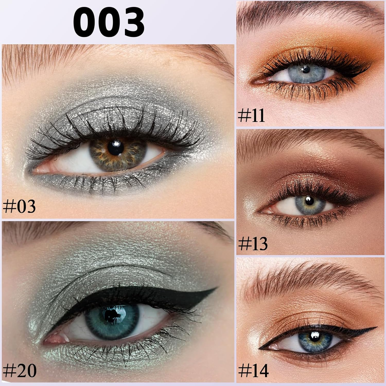 Apooliy 5 Colors Eyeshadow Stick Set,Metallic Shimmer Cream Eye Shadow,Rightener Pencil,Waterproof & Long-Lasting Eyeshadow Pen image number 5