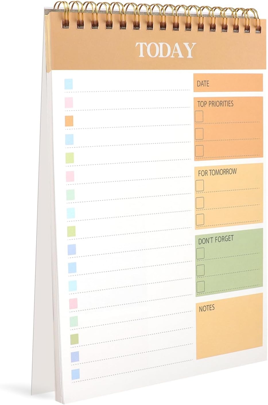 ZTOWOTO A5 Weekly Planner &ndash; 1 Pack Undated to Do List with Spiral Binding,50 Sheets Daily Planner Notepad with Task Checklist Tear-Off Sheets for School,Office, Home&ndash;Pink(8.7 * 5.7")