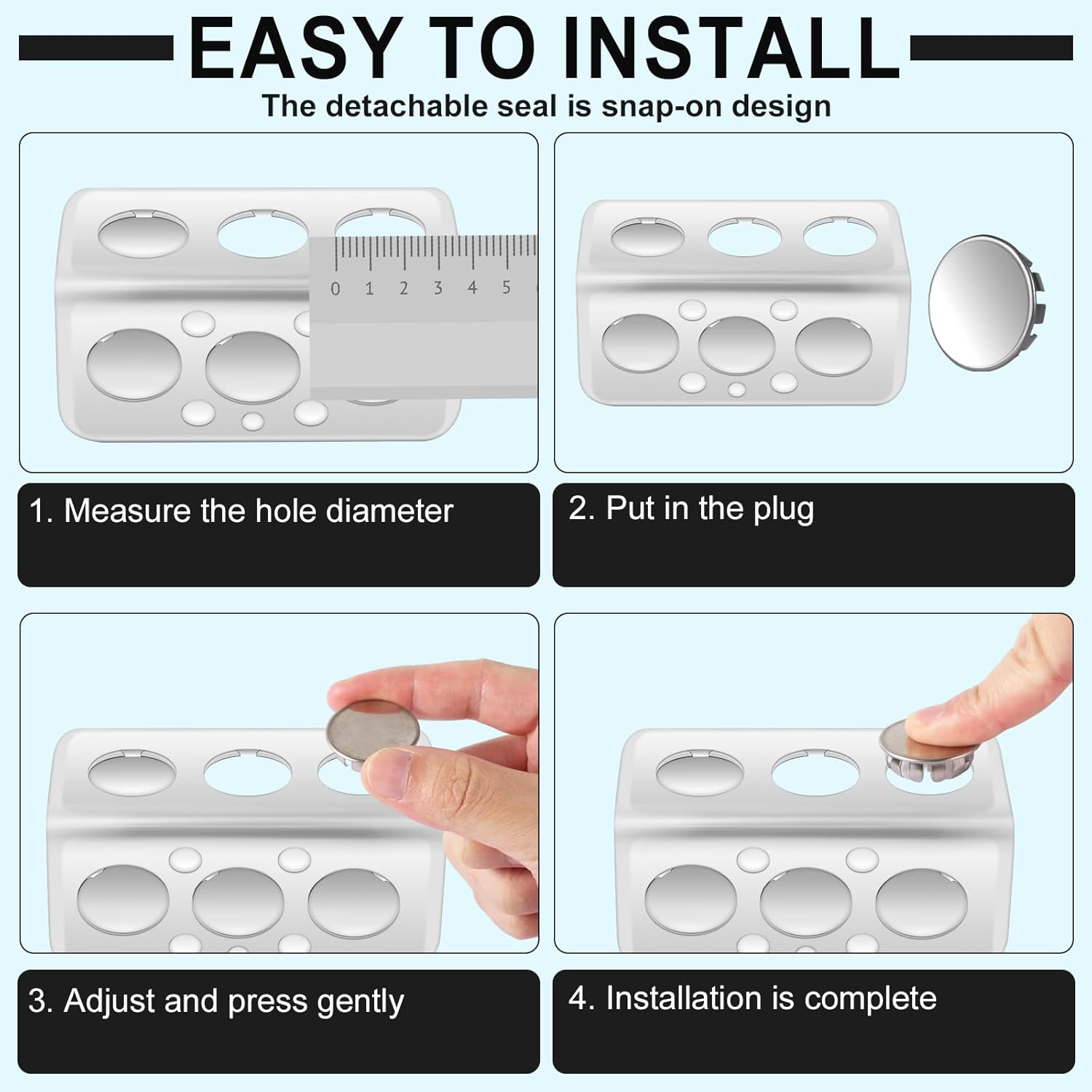 20Pcs Seal Electrical Box Knockout, Removable Electrical Box Knockout round Electrical Panel Knockout Plugs Stainless Steel Knockout Seal for Conduit Pipe (1/2In) Closure Unused Electric Box Outlets