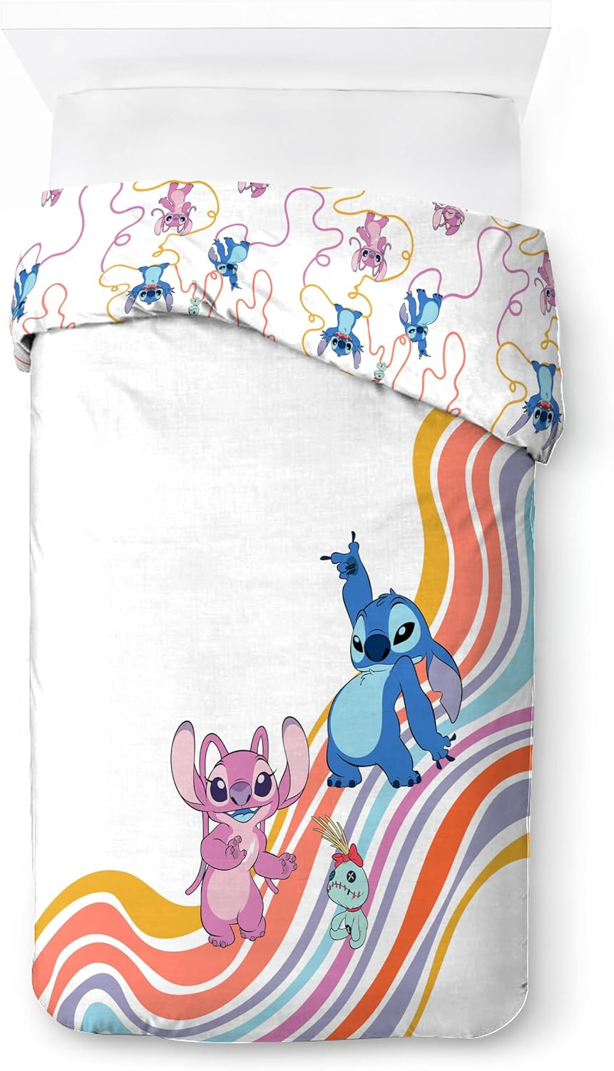 Jay Franco Disney Lilo & Stitch 100% Cotton Single Duvet Cover Set - Includes Pillowcase 80 X 80 Cm image number 1