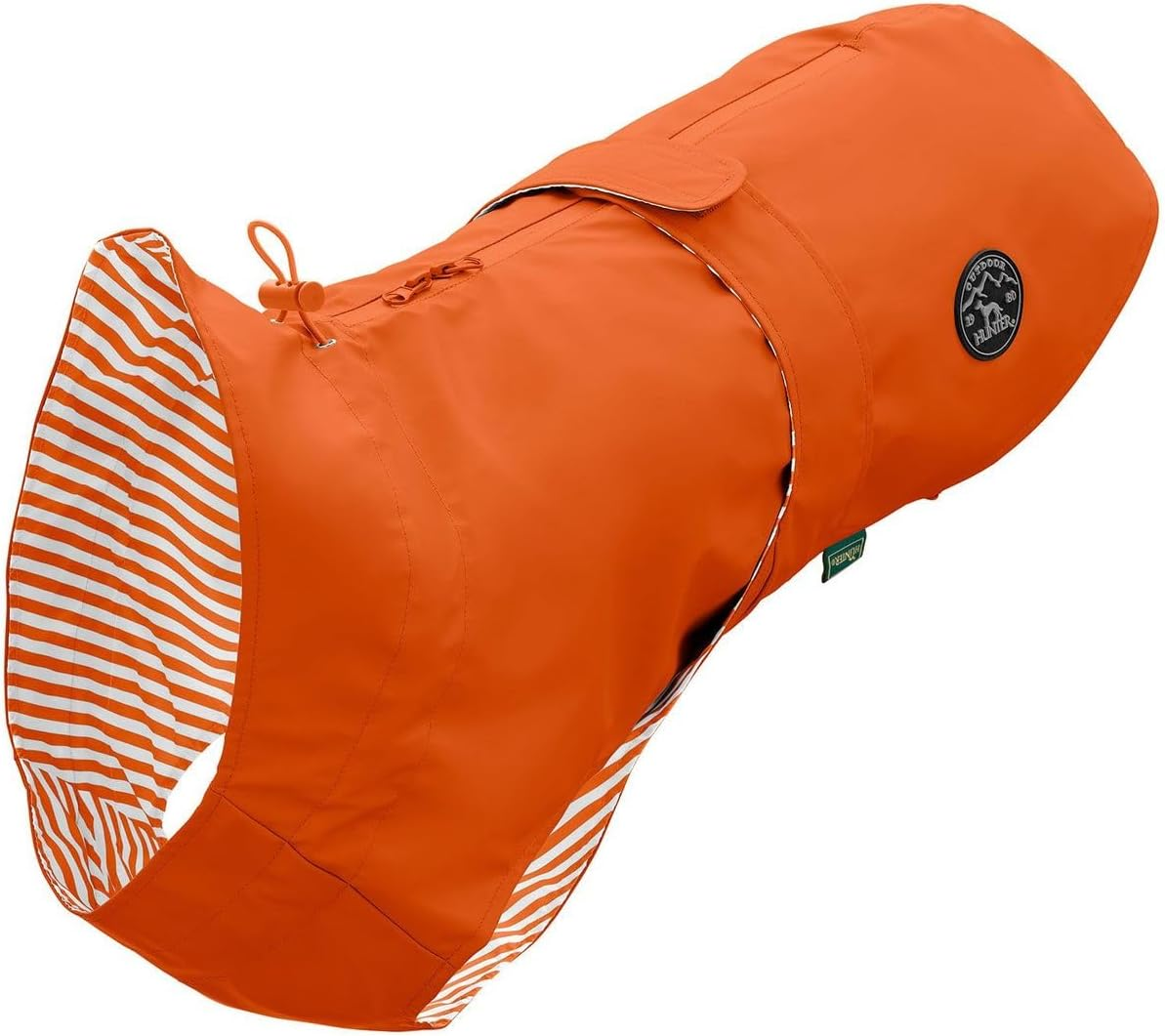 Hunter Milford Dog Raincoat, Colour: Orange, Ergonomic Fit for Optimal Protection, Individually Adjustable, Zip for Harness Carrier, Easy to Clean & Washable at 30 &deg;C, Size: 50 image number 6