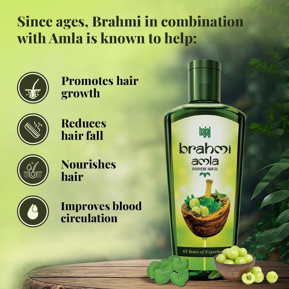 Bajaj Brahmi Amla Hair Oil ( Enriched with Ayurvedic Brahmi) 400Ml image number 1