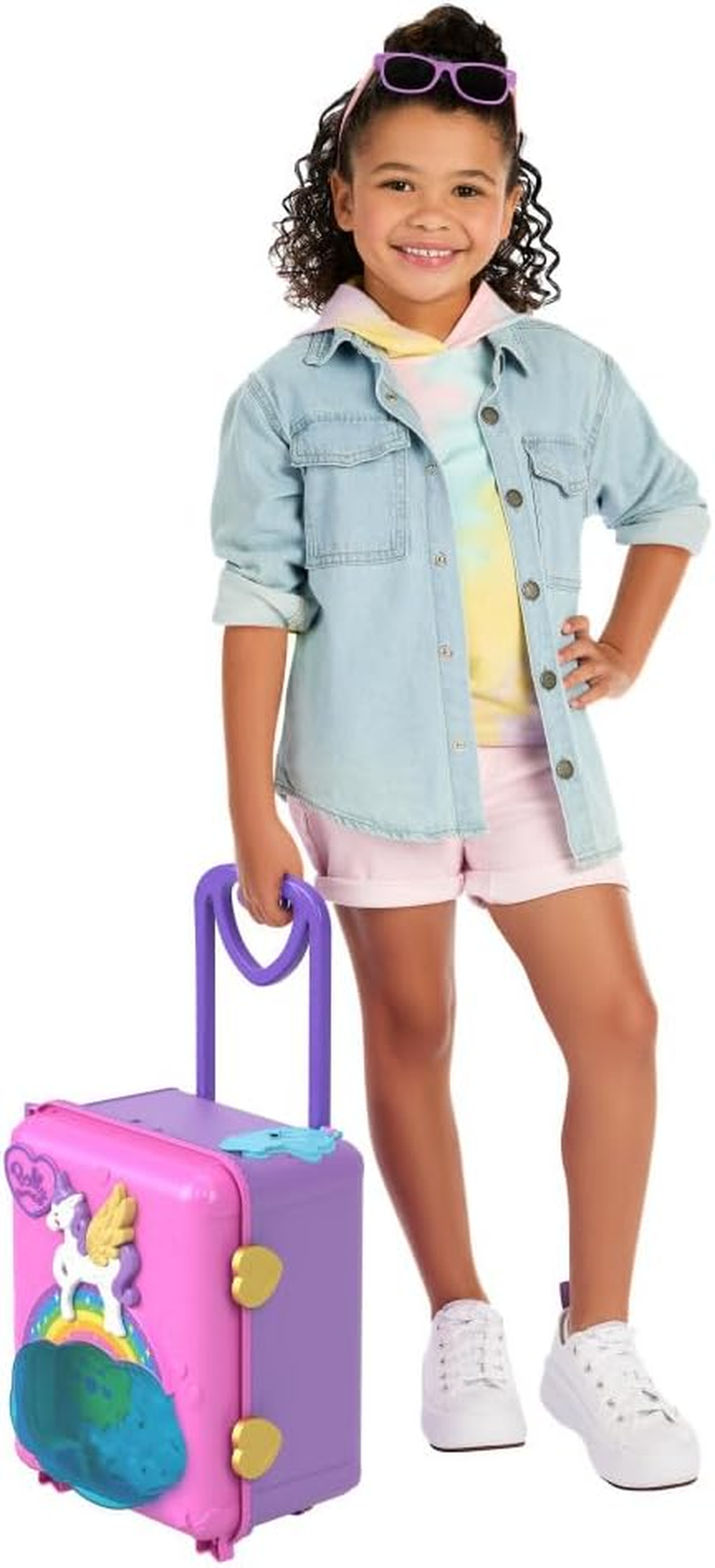 Polly Pocket Dolls, Playset and Travel Toys, 4 Dolls, 1 Vehicle, 25+ Accessories, Resort Roll Away image number 4