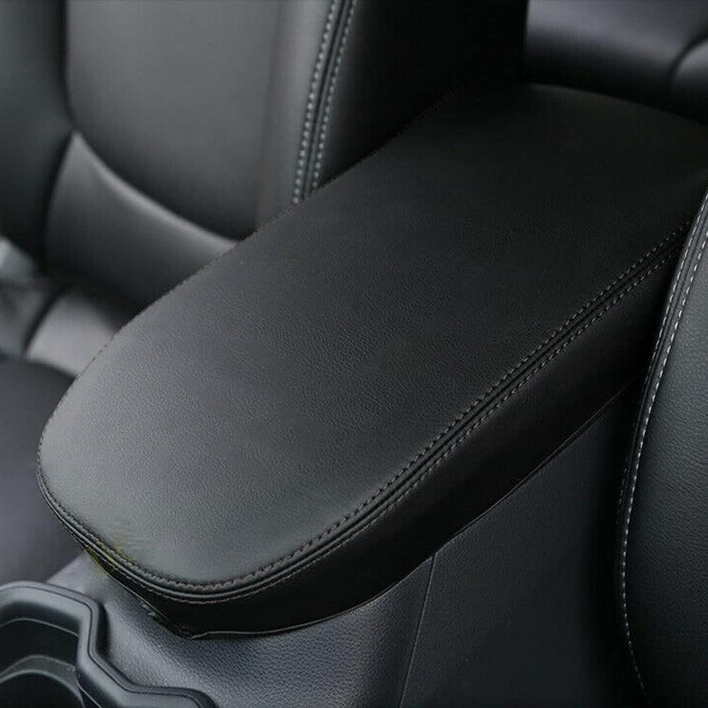 Center Console Armrest Cover for 2025 Toyota RAV4 Accessories 2024 2023 2022 2021 2020 2019 Leather Middle Console Lid Cover Pad Protector Elbow Arm Rest Covering Car(Black) image number 5