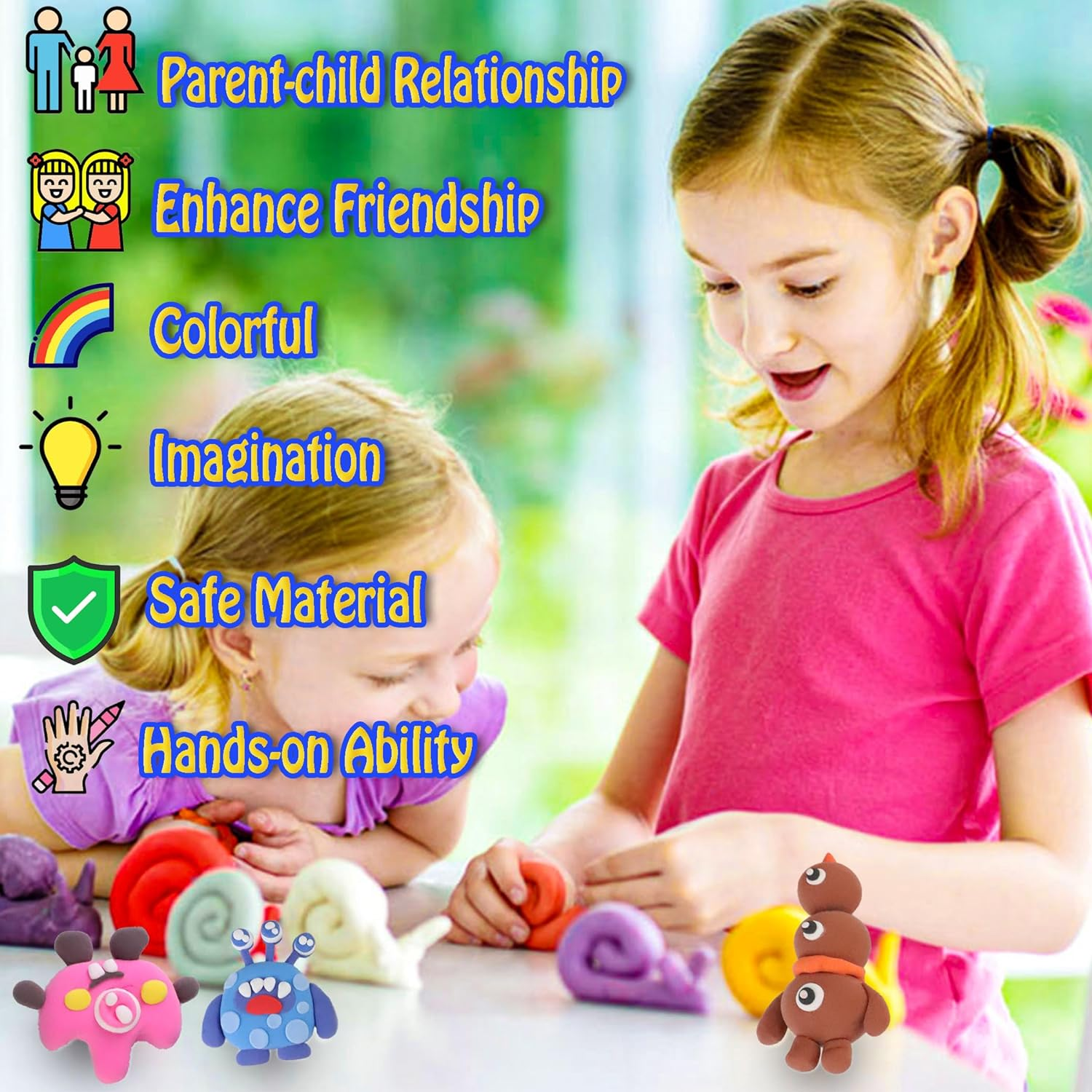 Air Dry Clay - 36 Colors Modeling Clay for Kids Refills, Safe and Non-Toxic Modeling Clay, Ideal Gifts for 3 4 5 6 7 8 9 10 Years Old Kids,Christmas Birthday Present image number 4