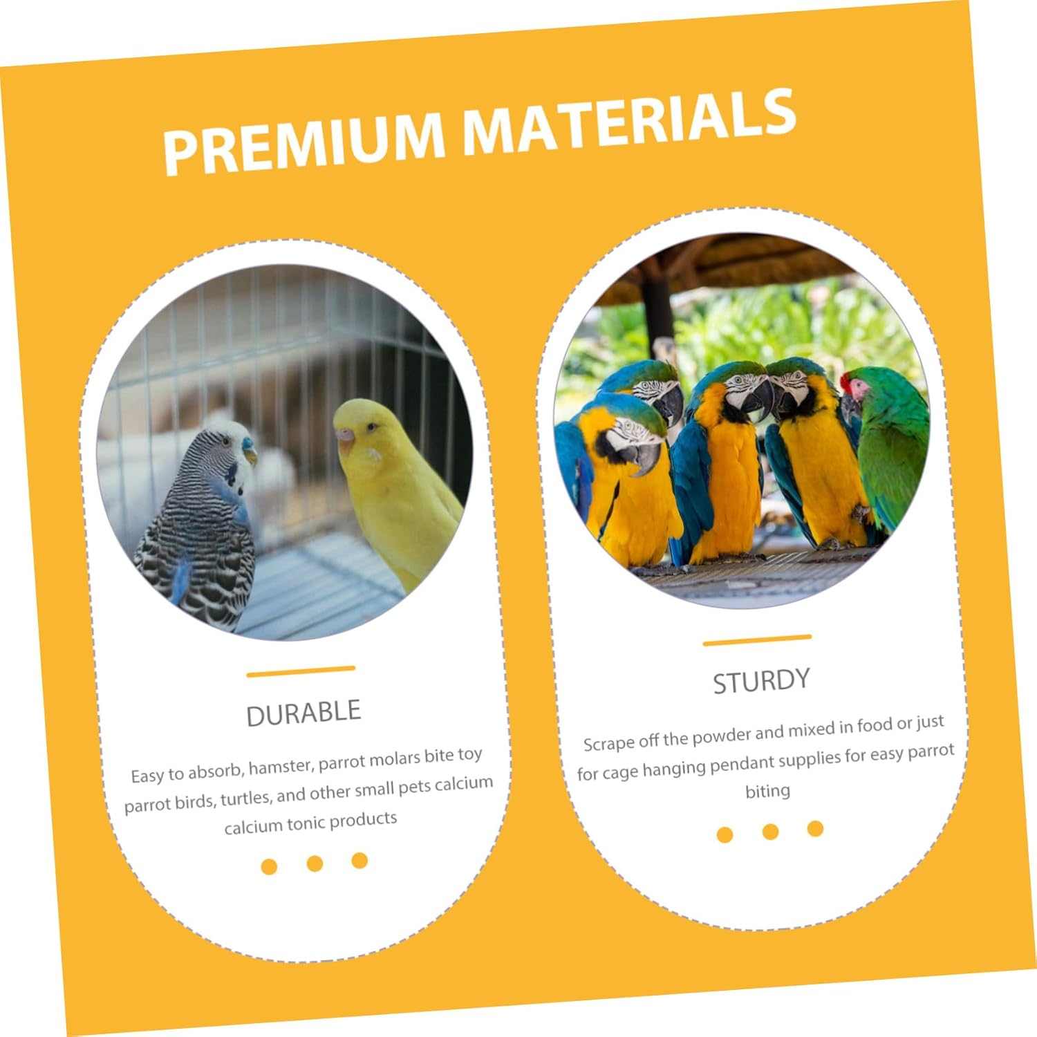 BESPORTBLE Natural Cuttlebone Toys for Pet Birds Parrot Chewing Toy Bird Beak Sharpener image number 1