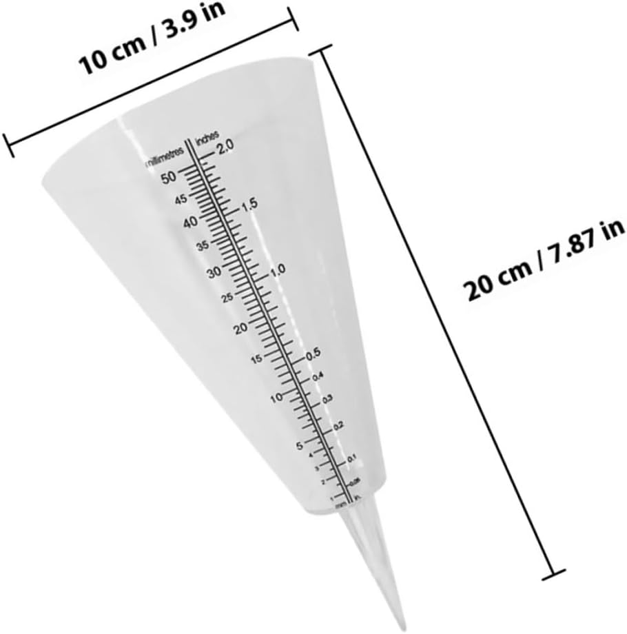 UPKOCH 3Pcs Clear Graduated Rainfall Measuring Cups with Ground-Insertion Design Outdoor Rain for Garden Lawn Climate Research and Farming image number 1