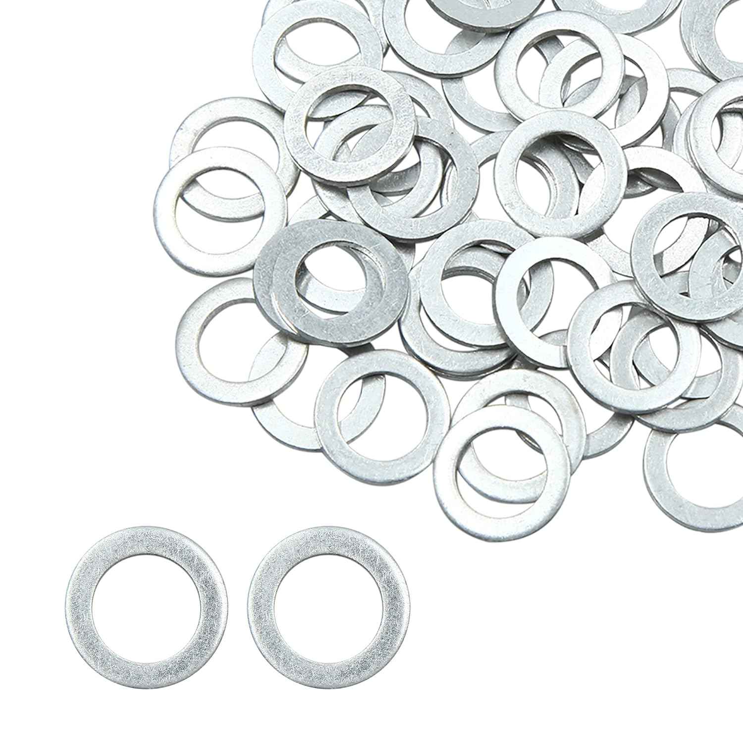 X AUTOHAUX 50Pcs Engine Oil Crush Washers Drain Plug Gaskets 14Mm ID. 22Mm OD. for Car image number 2