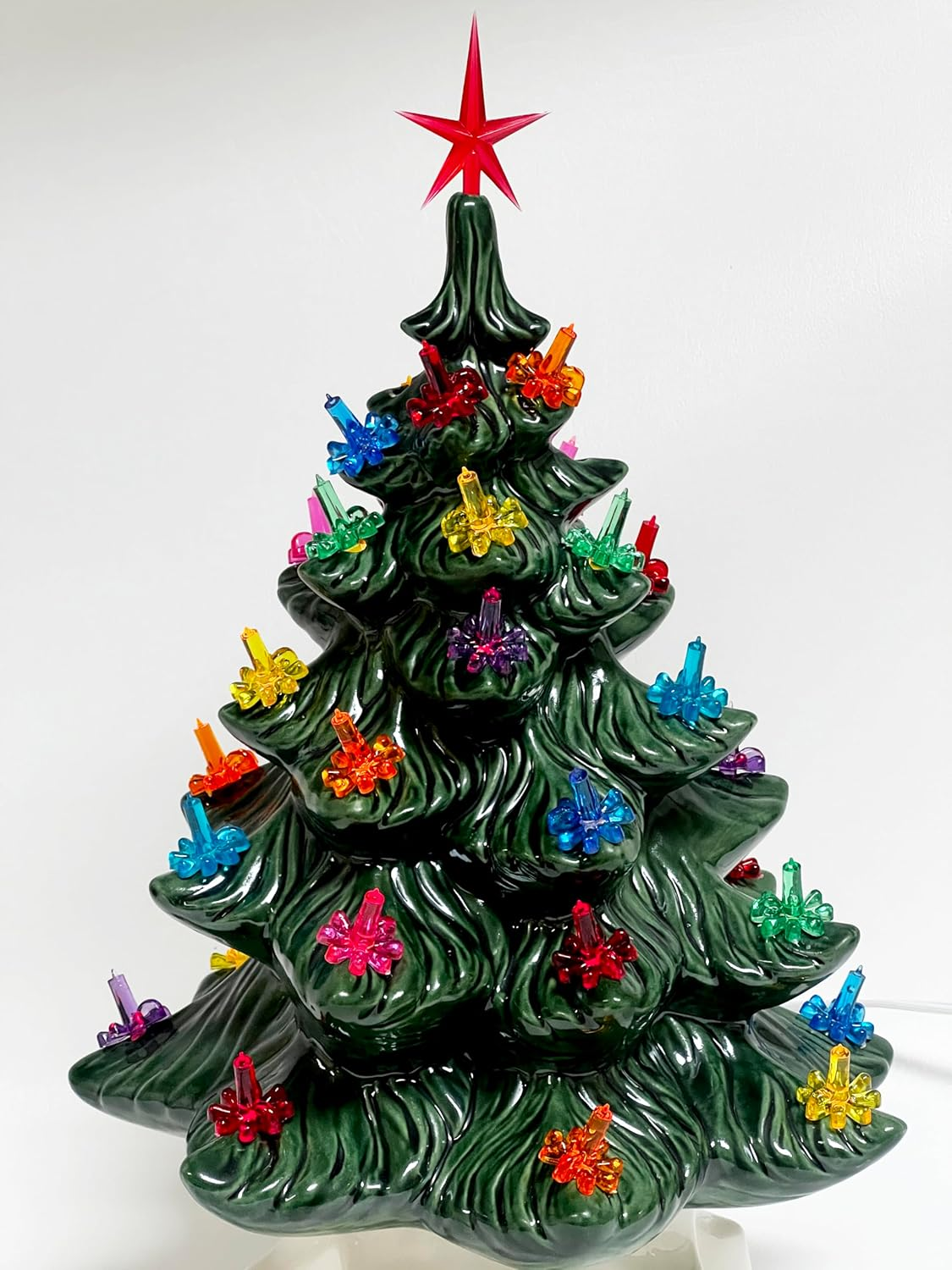 National Artcraft Candle Blossom Ceramic Christmas Tree Light Ornaments - (90/Pack) image number 4