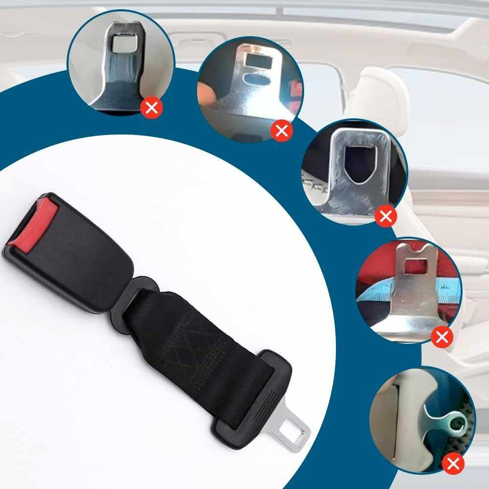 2 Pcs Universal Car Belt Shoulder Extender Strap Pad, 23CM Soft and Comfortable Shoulder Strap Accessory for Auto Interiors image number 3