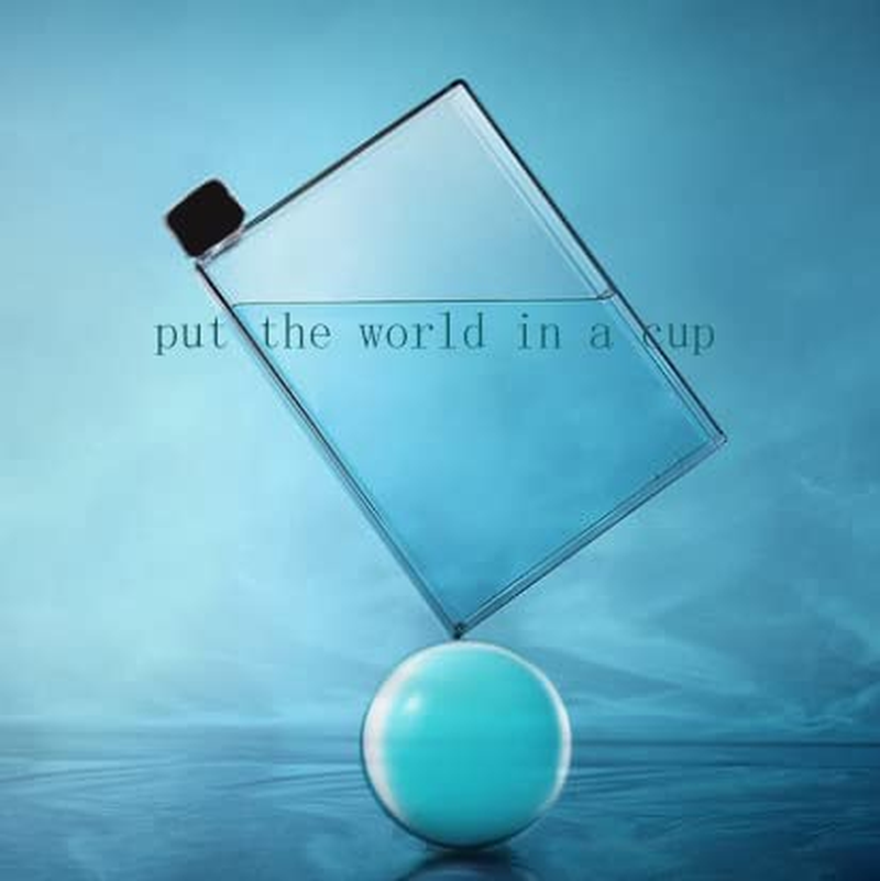 Tyenaza Flat Water Bottle, Slim Water Bottle for Purse, Leak Proof Slim Handbag Poket Drinking Bottle for Outdoor Sports Fitness Camping Hiking Cycling 750Ml image number 2