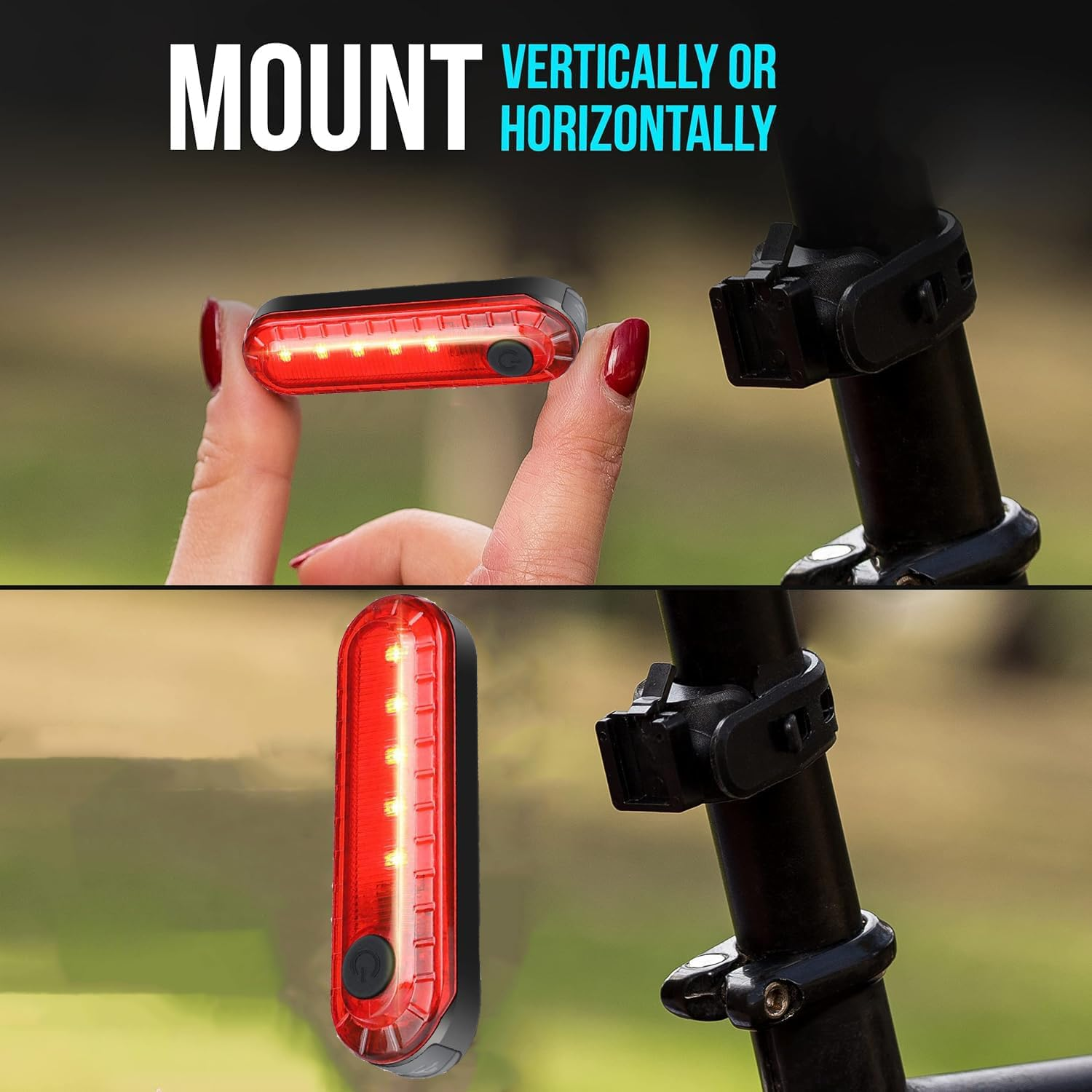 Bike Tail Light, Bicycle Rear Lights USB-C Rechargeable LED Cycling Safety Flashlight with 4 Light Mode for Road Mountain Night Riding & Adults Men Women image number 1