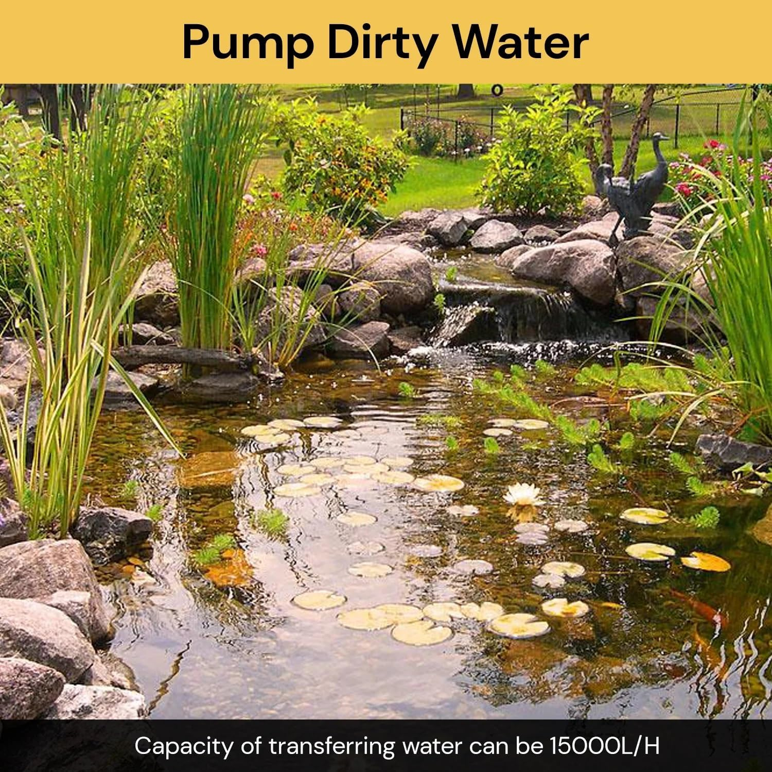 EZONEDEAL Powerful 1100W 1.5HP Submersible Dirty Water Pump Bore Tank Well Stainless Steel Casing Better Cooling Automatic On/Off Float Switching image number 6