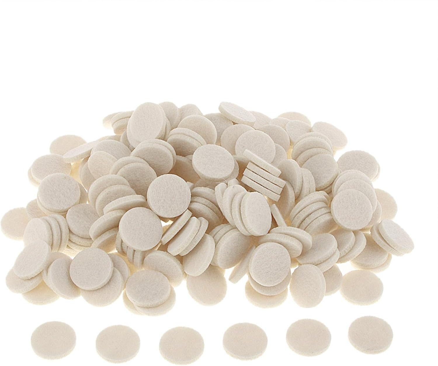 Qianly Bulk Pack of 200 Essential Oil Diffuser Pads for Locket Necklace and Car, Beige image number 4