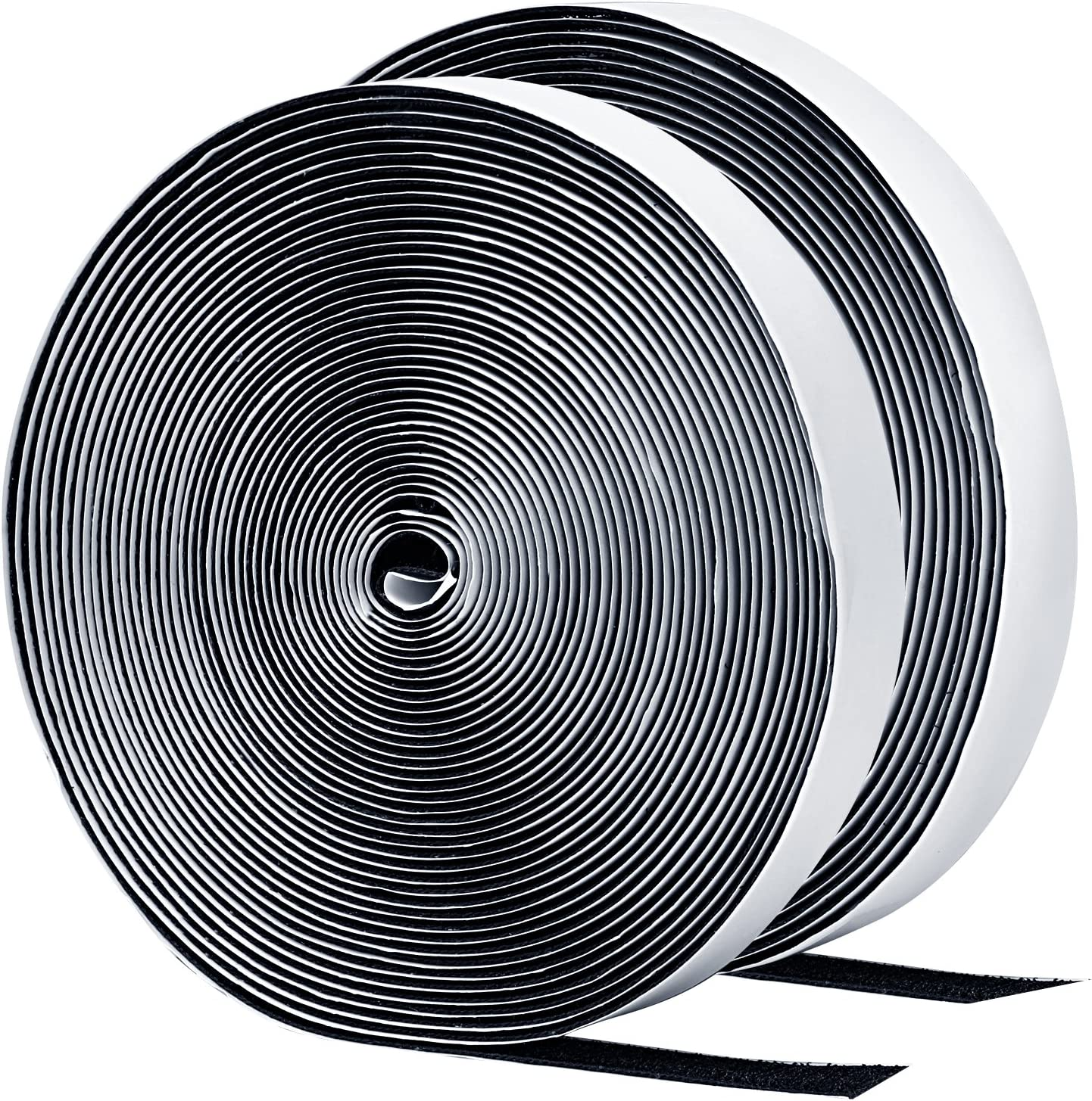 GWHOLE 2 Roll Self Adhesive Hook and Loop Fastener Tape Strips Tape Double Sided Sticky Back Strip Roll Fastening Mounting Tape, Total Length 32Ft (10M), Width 2 Cm - Black image number 6