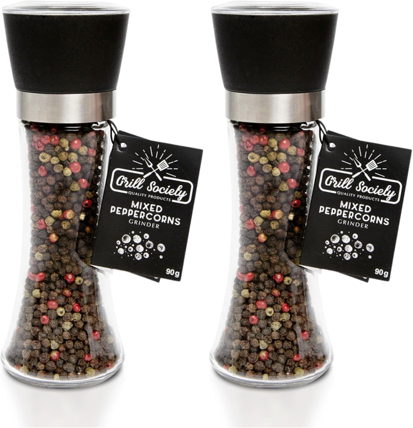 Grill Society Mixed Peppercorns Grinder, 90G - Whole Mixed Peppercorns Spice Grinder with Bold Flavour, Adjustable Pepper Grinder for Cooking, BBQ, Steak, Salads and Everyday Use image number 5