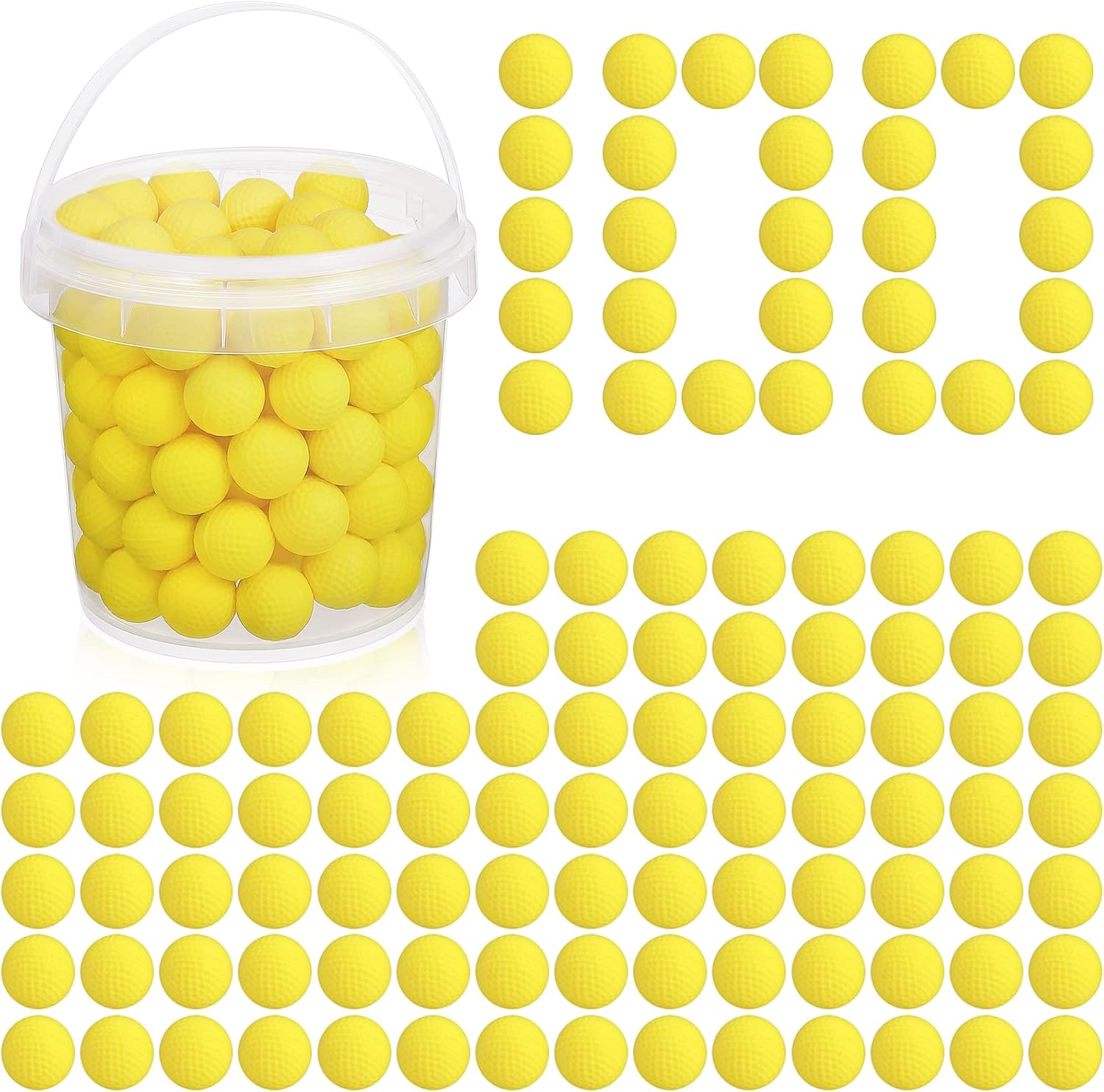 Yellow Refill Balls Ammo Compatible with Nerf Rival Gun, Tioplior Foam Bullet Ball Replacement Refill Pack Fit for Nerf Rival(Hir, High-Impact Rounds image number 6