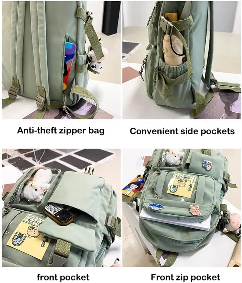 BXCNCKD Kawaii Backpack with Pins Kawaii School Backpack Cute Backpack Cute Kawaii School Backpack&hellip;