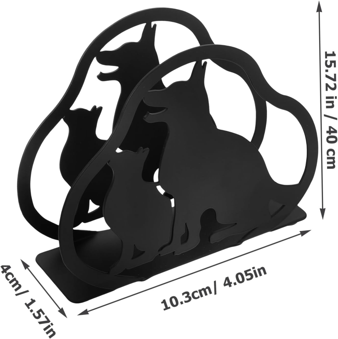 Jojofuny Vertical Napkin Holder Animal Design Iron Napkin Rack Kitchen Utensils Holder image number 6