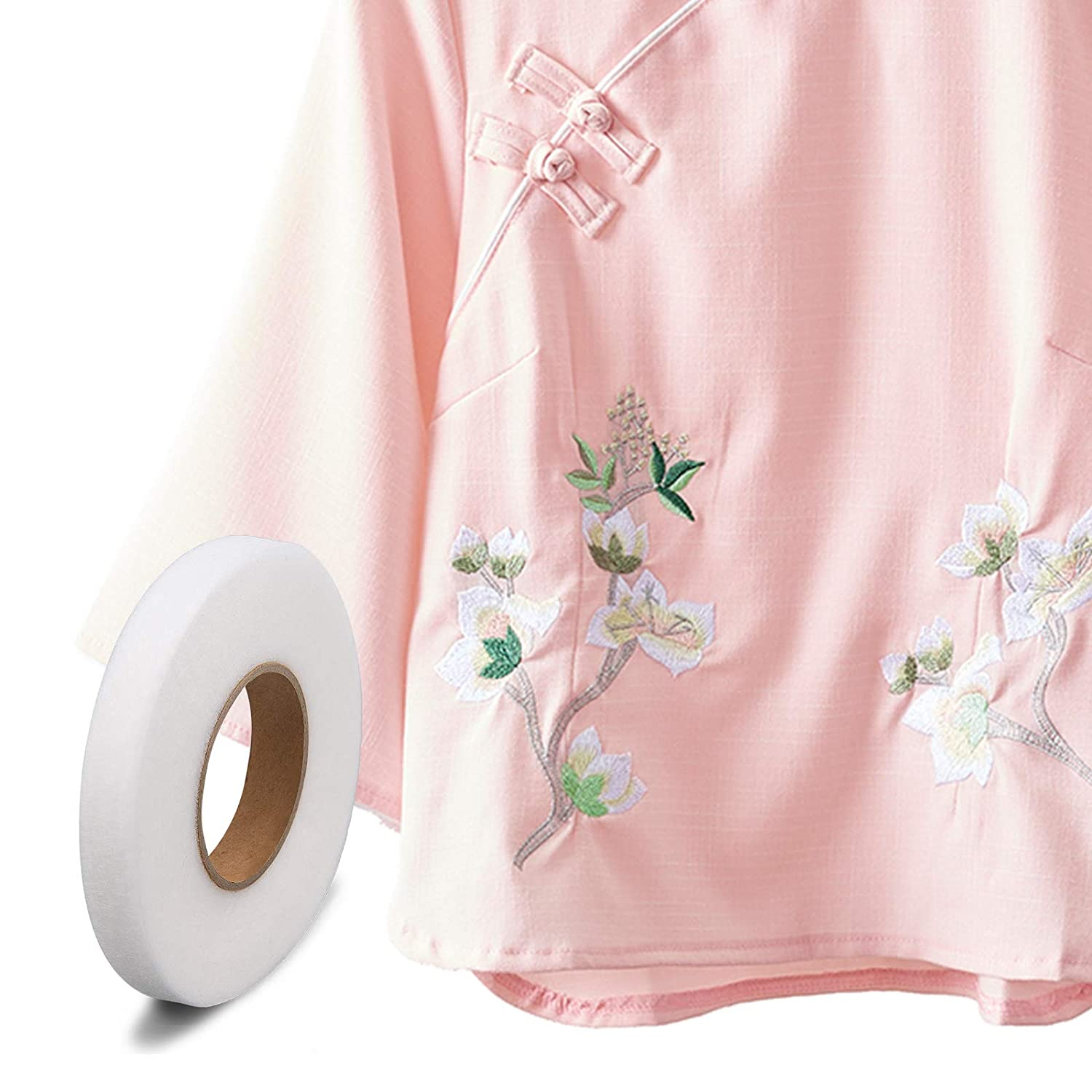 LUTER 15Mmx70 Yard Iron-On Fabric Fusing Tape, Adhesive Hem Iron-On Tape for Hemming Broken Clothes, Jeans, Fabric image number 3