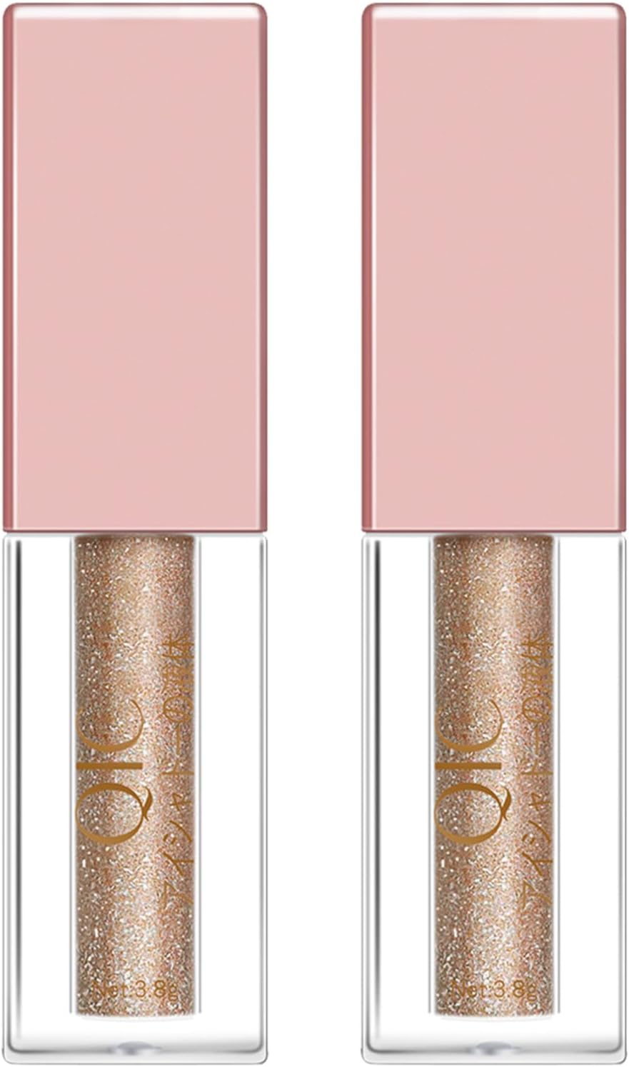 Iiniim 2 Pack Liquid Eyeshadow Brush Set Long Lasting Waterproof Sweatproof Shimmer Glitter Makeup Brushes for Women Girls Professional Cosmetic Tools Pink One Size image number 2