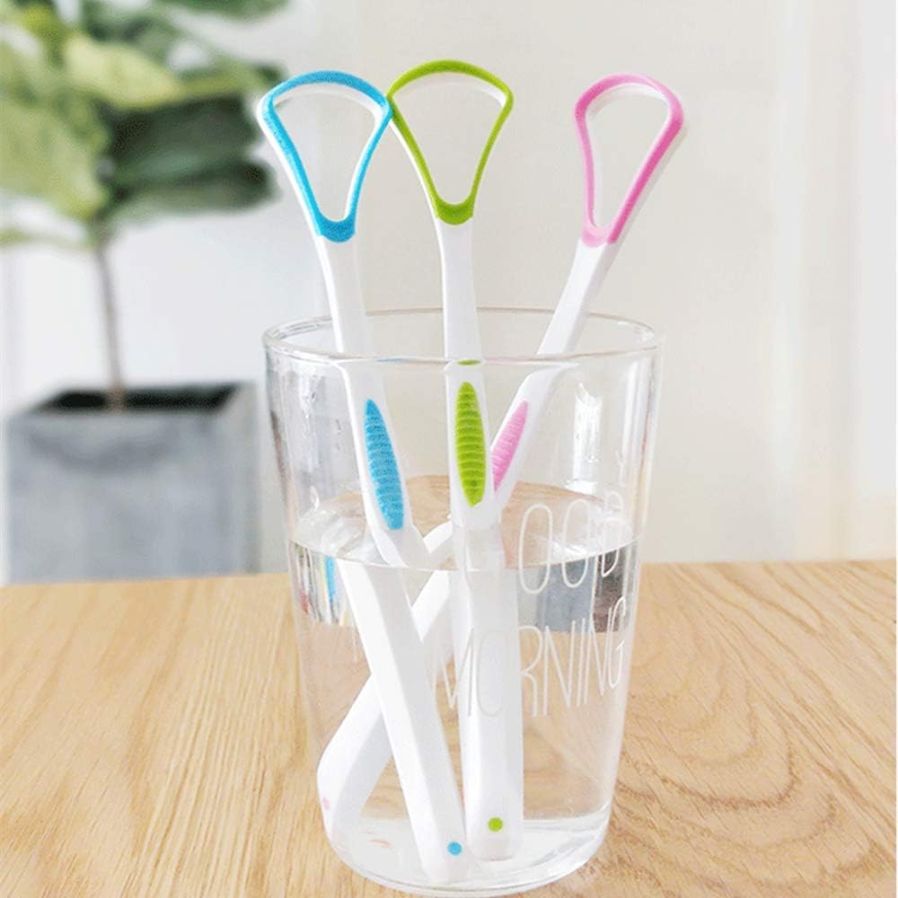 Tongue Scraper Cleaner 4 Pack Tongue Bacteria Inhibiting Scrapers with Travel Handy Case for Healthy Oral Care, Easy to Use Antimicrobial Sweeper, Help Fight Bad Breath (4Pack) image number 3