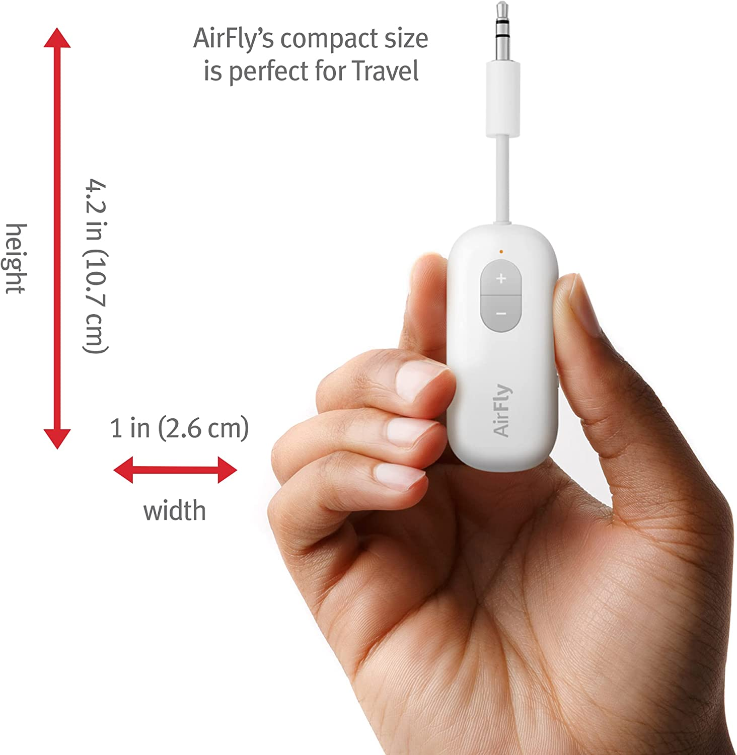 Twelve South 4353 Airfly SE | Wireless Transmitter/Receiver with Audio Sharing for up to 2 Airpods/Wireless Headphones to Any Audio Jack for Use on Airplanes, Boats or in Gym, Home, Auto image number 4