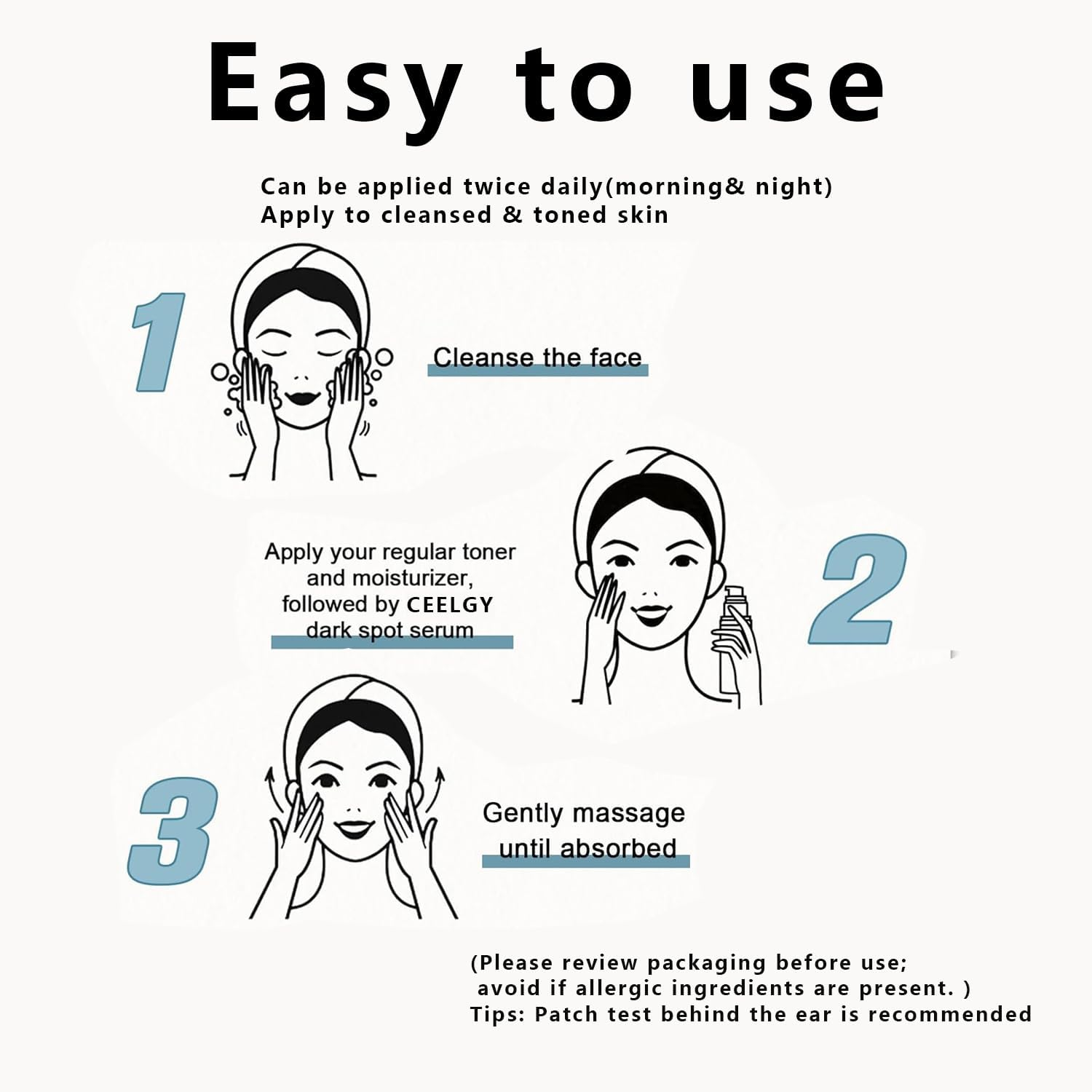 CEELGY Dark Spot Correcting Serum, Intimate Area Corrector Cream,Melasma Freckles Correcting Skin Care Face , Rapid Tone Repair ,Underarm Cream for Women for Men&Women 60G image number 3