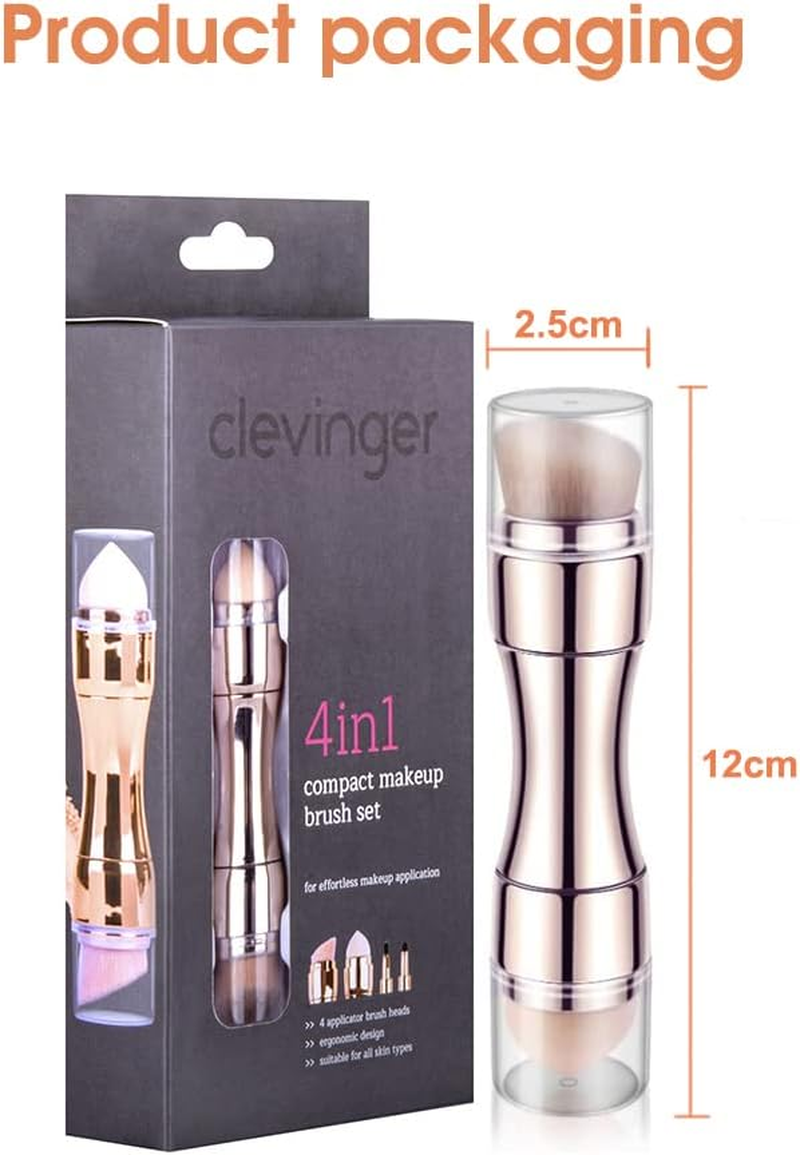 4 in 1 Makeup Brush Set, Eyeshadow Lip Face Concealing Blush Foundation Brush image number 4