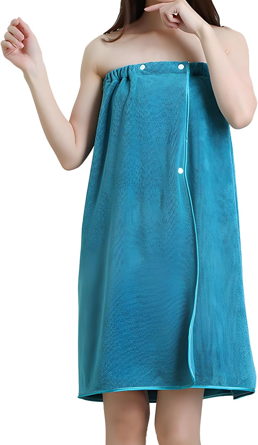 GEN'C B&Eacute;AUTY Spa Towel Wrap Microfiber Bathrobe Adjustable Shower Towel Wrap for Women 31.5''X55.2'' (Pink)