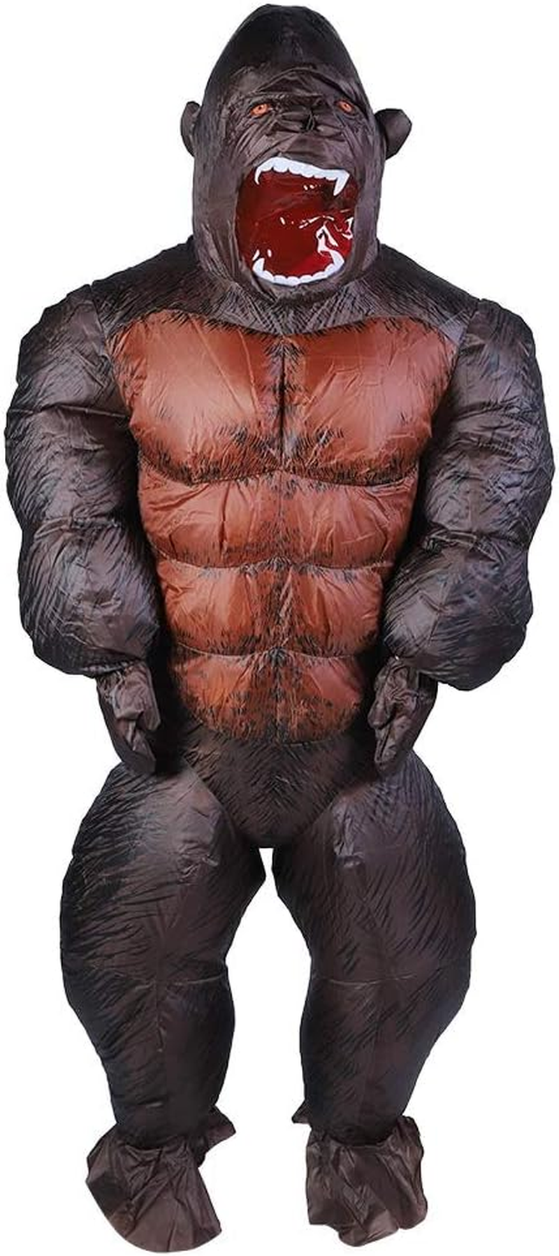 Inflatable Halloween Costume, Gorilla Costume Inflatable King Kong Costume Adult Gorilla Blow up Mascot Suit with Air Blower, Full Body Naughty Funny Costume for Halloween image number 5