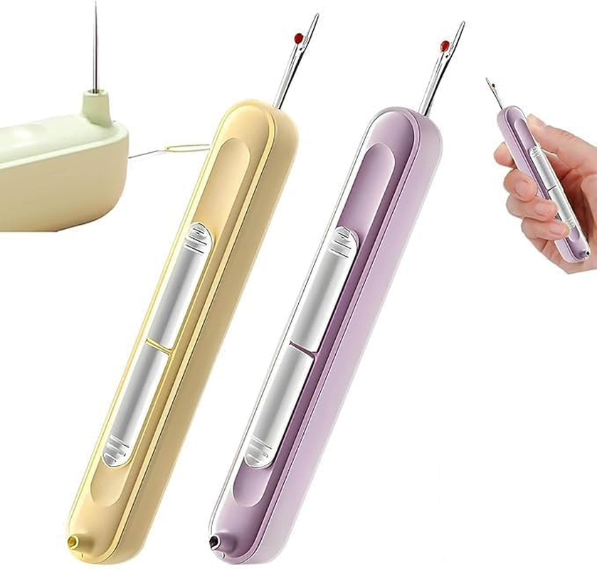 2-In-1 Needle Threader and Seam Ripper, 2Pcs 2-In-1 Needle Threader Seam Ripper,2 in 1 Threading and Thread Removal Tool,2-In-1 Retractable Seam Remover Seam Ripper,2 in 1 Needle Threader Seam Ripper image number 3