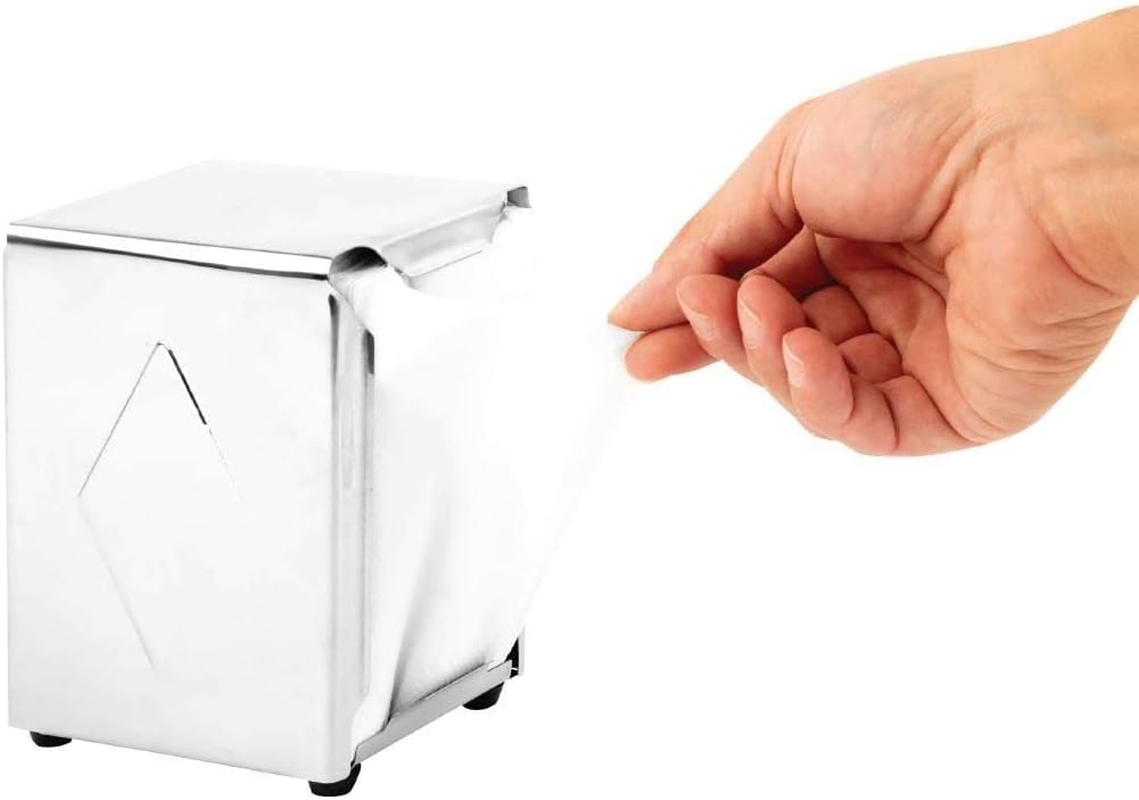 Olympia Napkin Dispenser, 100 Mm X 120 Mm X 140 Mm Size, Silver image number 4