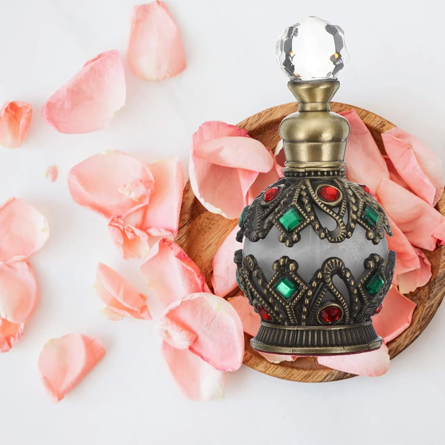 Luxshiny Vintage Empty Perfume Bottle Elegant Fragrance Dispenser for Travel and Collectibles for Essential Oils Lotions and Keepsakes image number 3