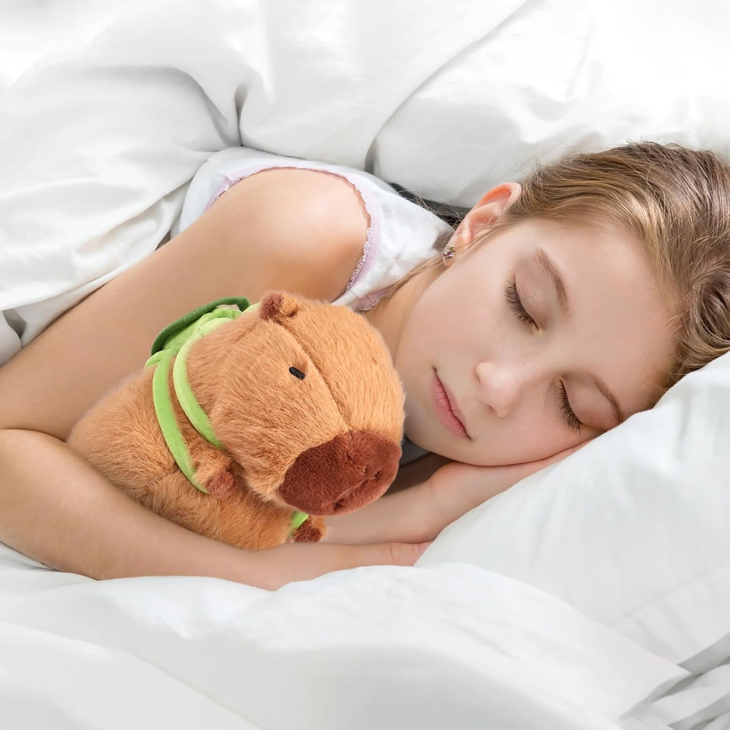 Kukelen Capybara Plush Toy, Soft Stuffed Animal, Realistic Plush Doll Throw Pillow, Brown Stuffed Toy for Kids Adults Christmas New Year Gift (45) image number 6