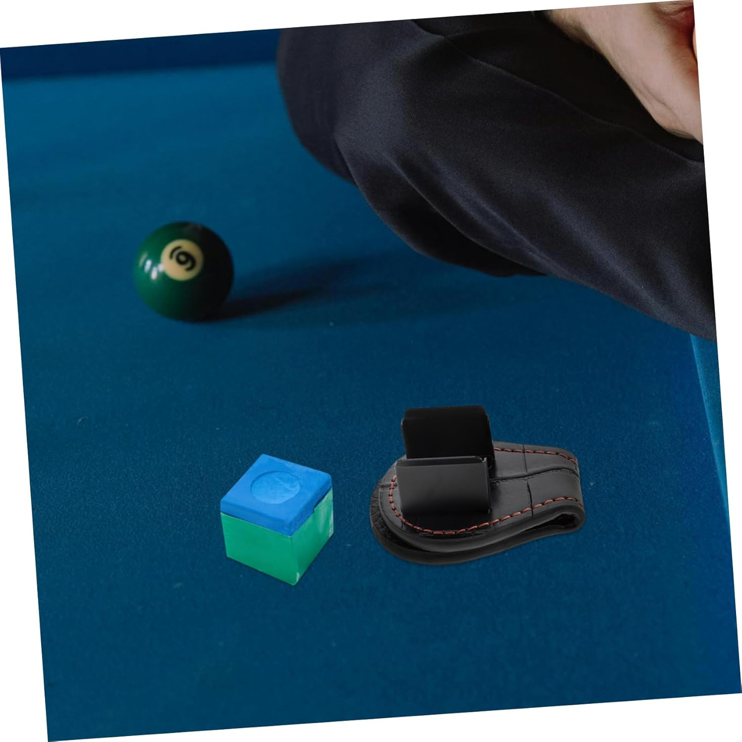 Yardwe Chocolate Storage Box Billiard Balls Chalk Holder for Billiard Pool Chalk Holder Billiard Accessory Pool Cue Chalk Tip Billiard Supply Cue Chalk Holders Skin Black image number 4